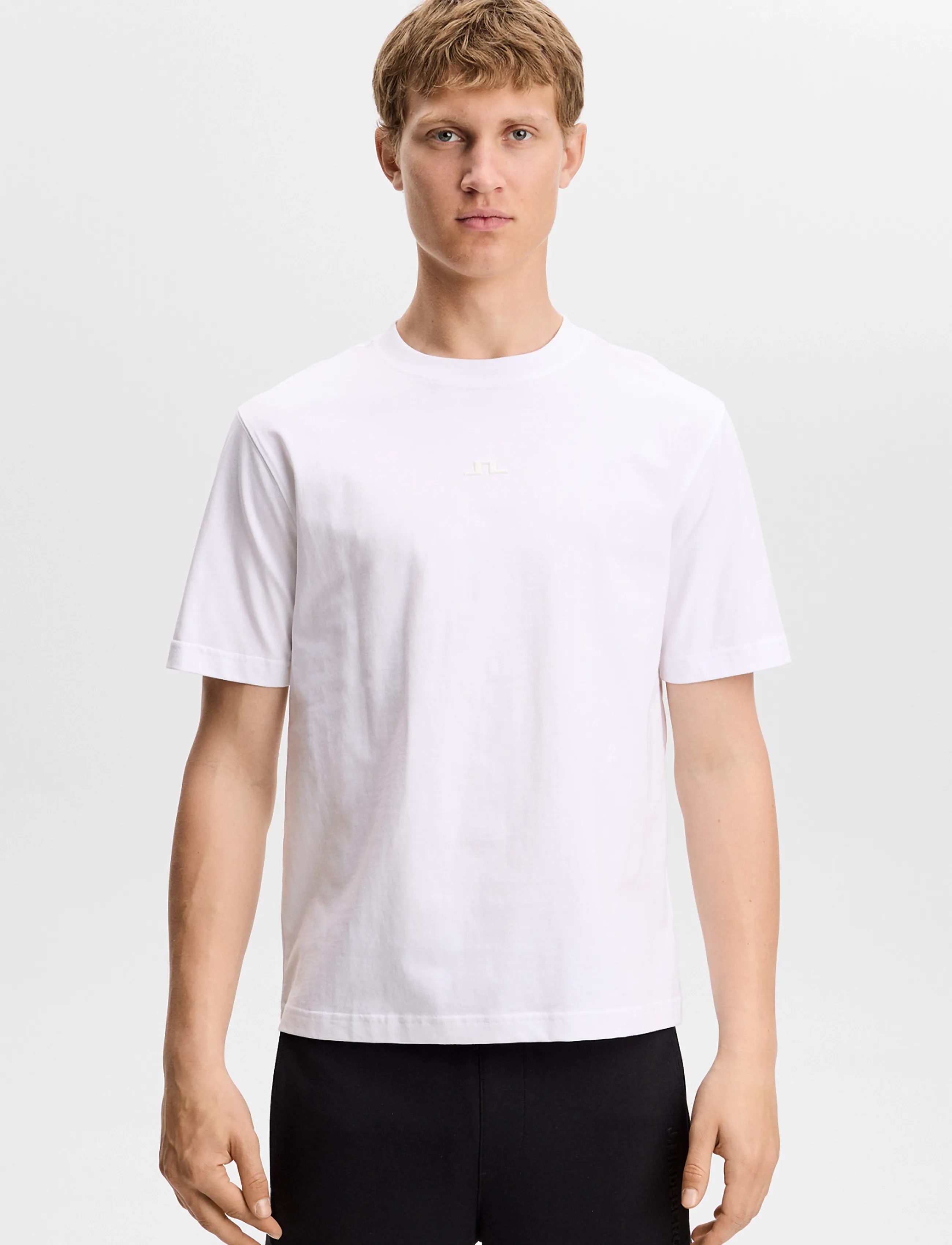J. Lindeberg Parcie Logo Tee - T-Shirts - WHITE / white