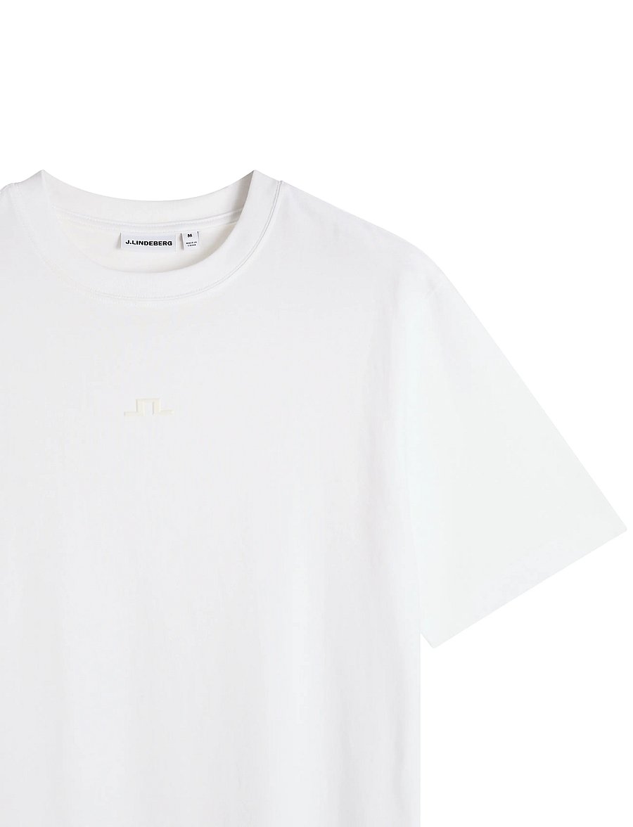 J. Lindeberg - Parcie Logo Tee - kurzärmelige t-shirts - white - 5