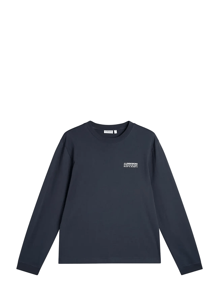 J. Lindeberg - Parcie Longsleeve Tee - langärmelige t-shirts - jl navy - 1