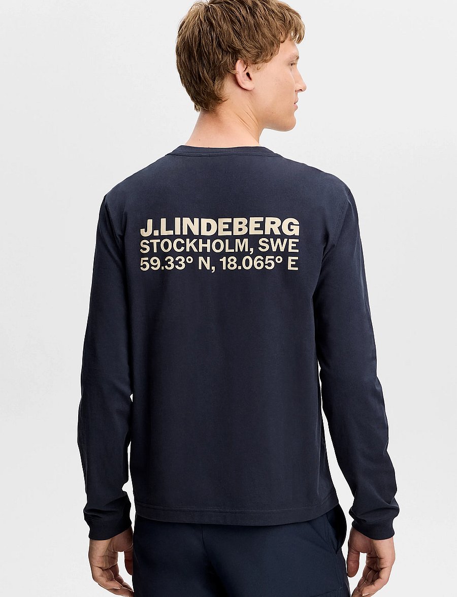 J. Lindeberg - Parcie Longsleeve Tee - langärmelige t-shirts - jl navy - 3
