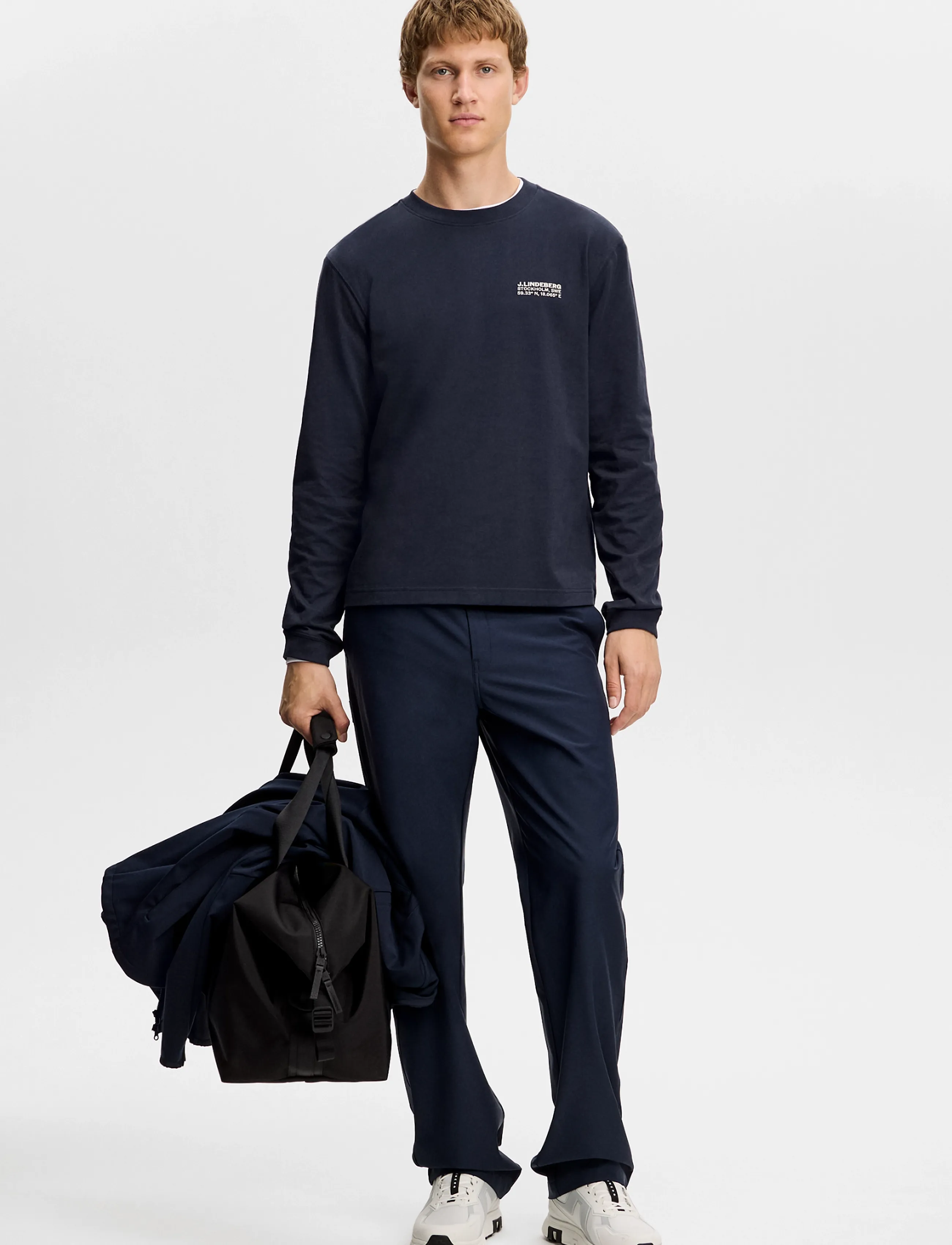 J. Lindeberg - Parcie Longsleeve Tee - jl navy - 4