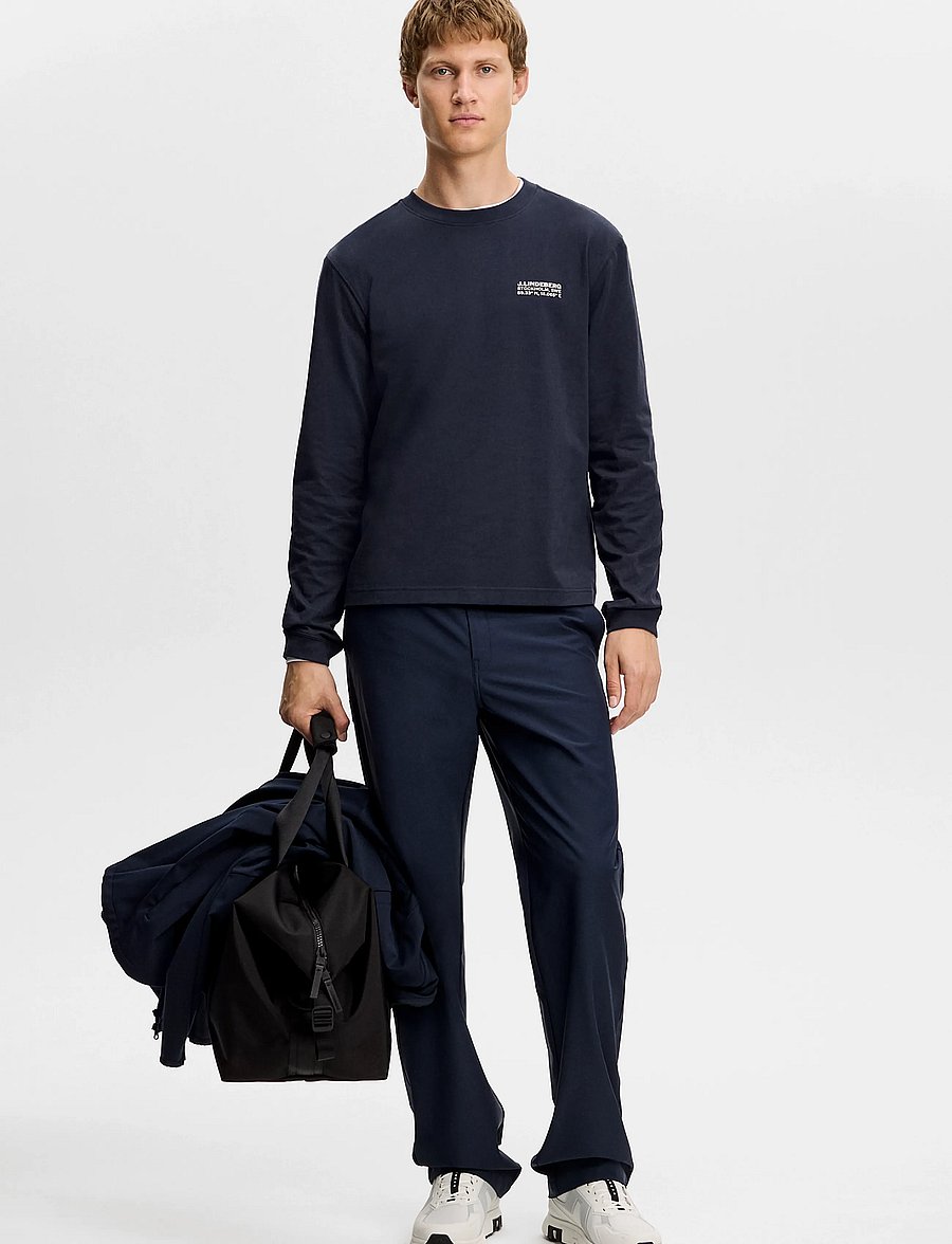 J. Lindeberg - Parcie Longsleeve Tee - langärmelige t-shirts - jl navy - 4