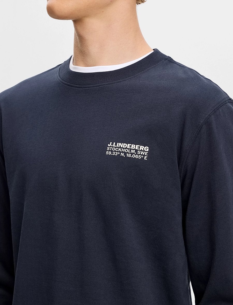 J. Lindeberg - Parcie Longsleeve Tee - langärmelige t-shirts - jl navy - 5
