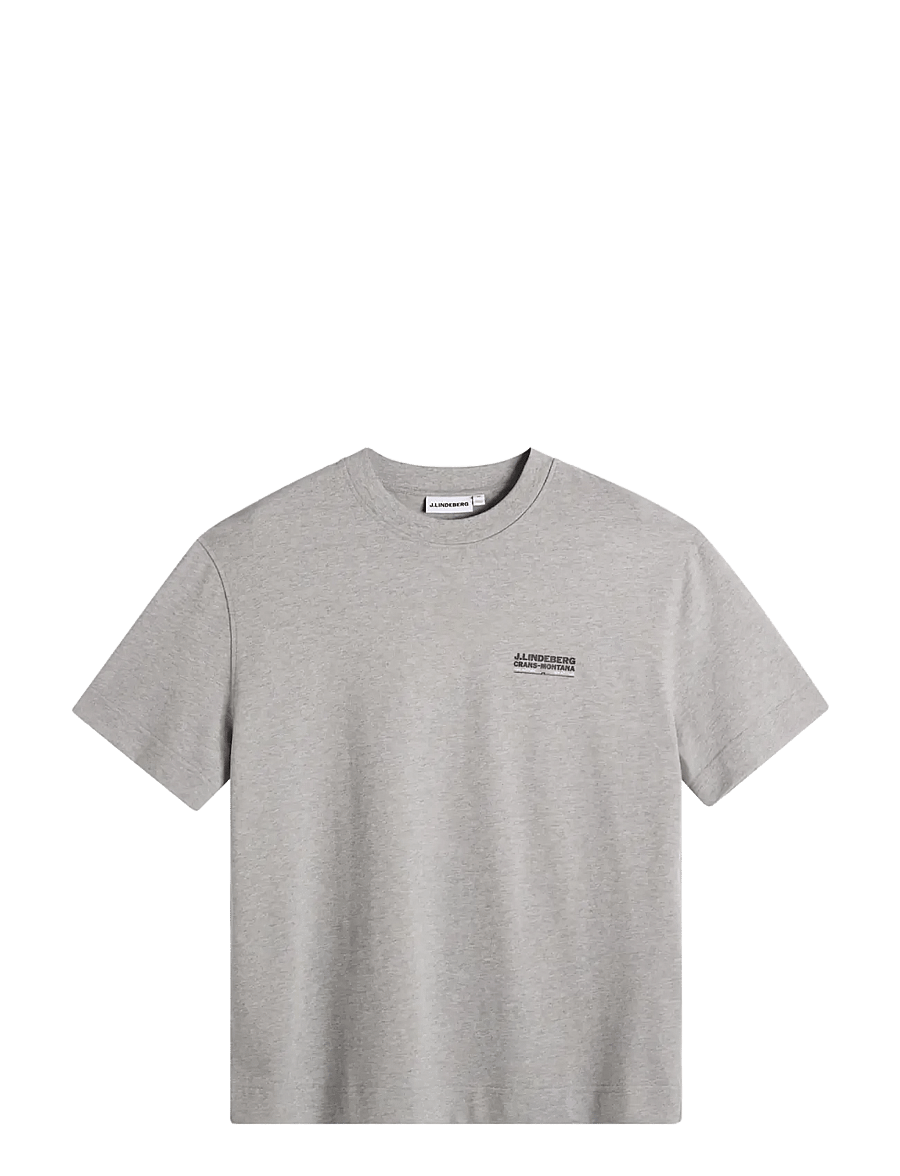 J. Lindeberg - Bennett Heavy T-Shirt - lühikeste varrukatega t-särgid - light grey melange - 0