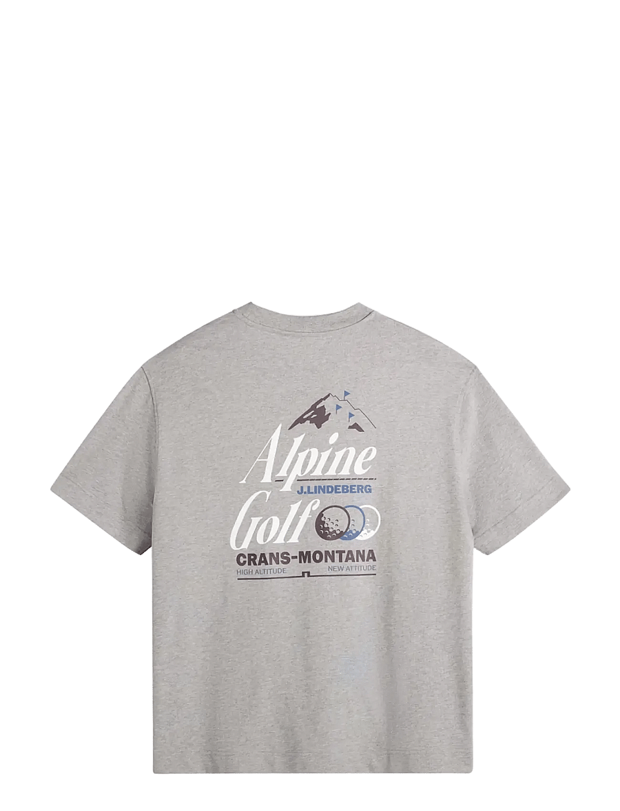 J. Lindeberg - Bennett Heavy T-Shirt - lühikeste varrukatega t-särgid - light grey melange - 1