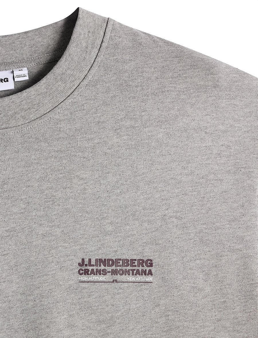 J. Lindeberg - Bennett Heavy T-Shirt - lühikeste varrukatega t-särgid - light grey melange - 2