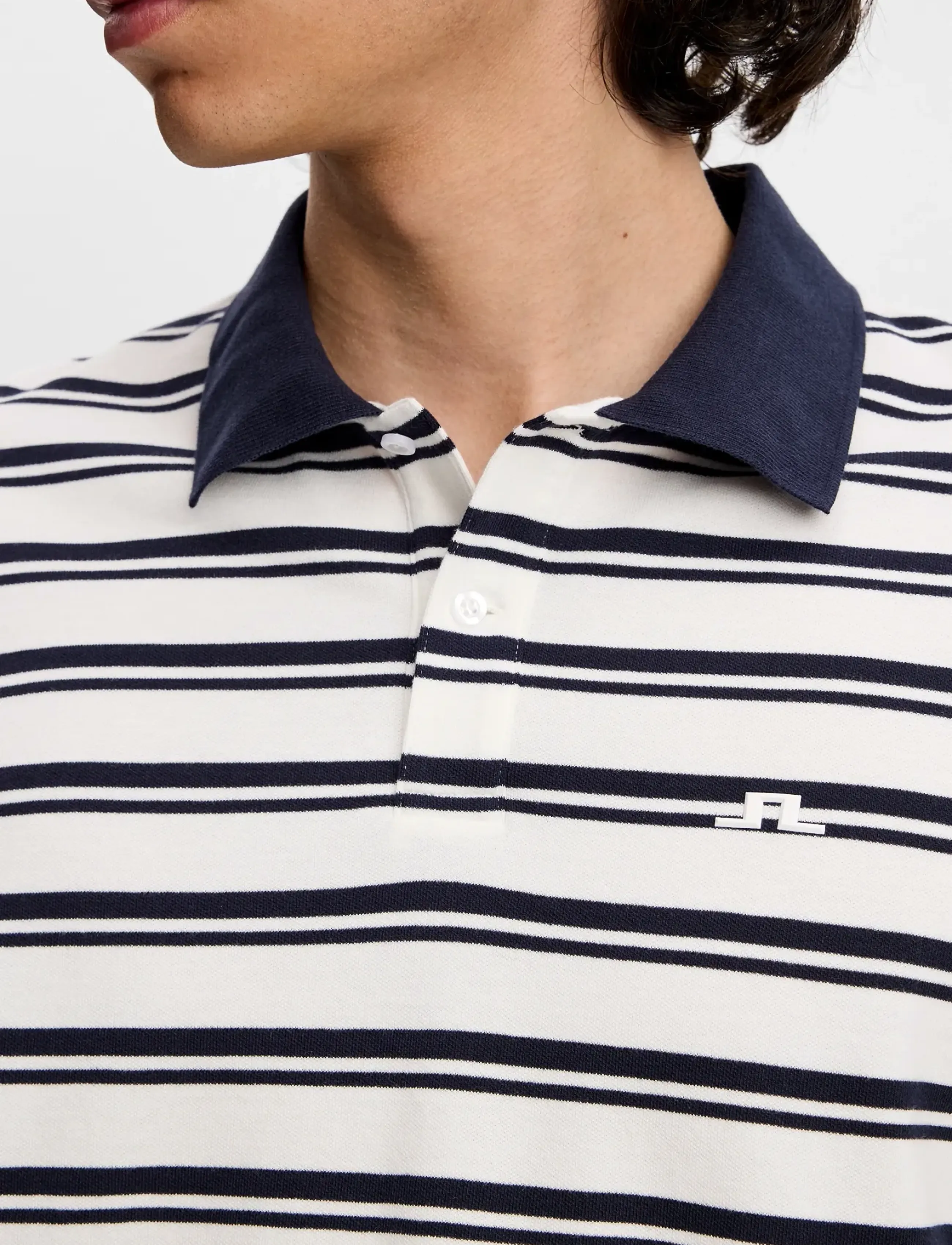 J. Lindeberg - Trond Striped Polo Pique - polos - jl navy - 4