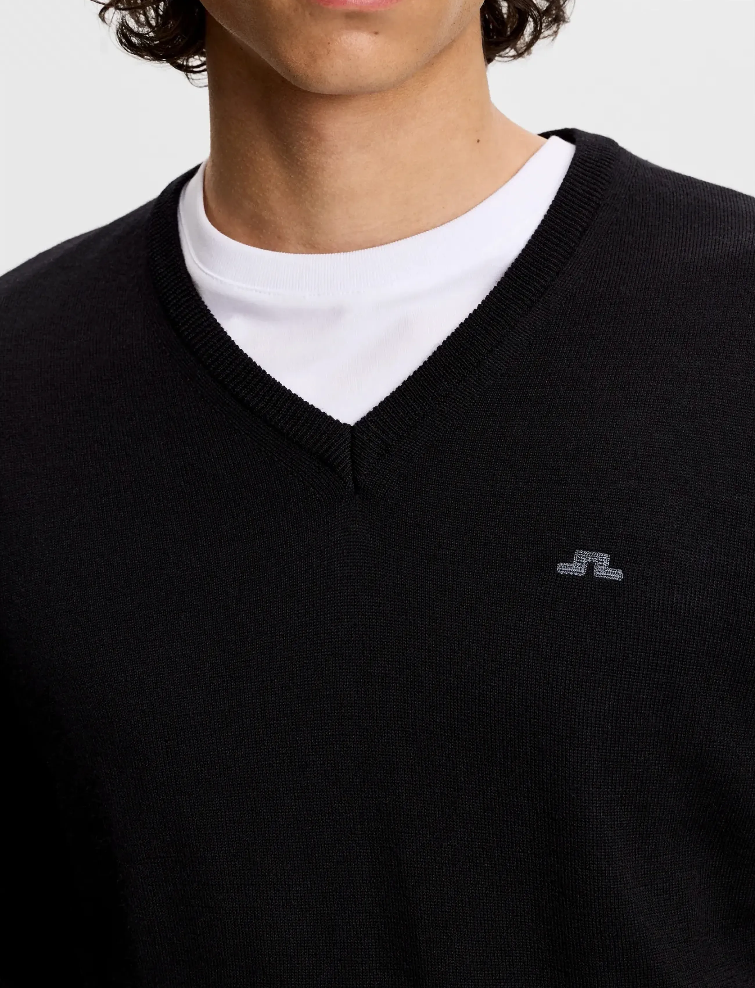 J. Lindeberg - Lymann Knitted Sweater - knitted v-necks - black - 4