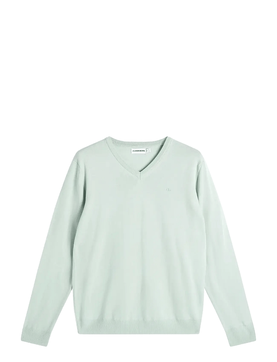 J. Lindeberg - Lymann Knitted Sweater - v-ausschnitt - jadeite - 0