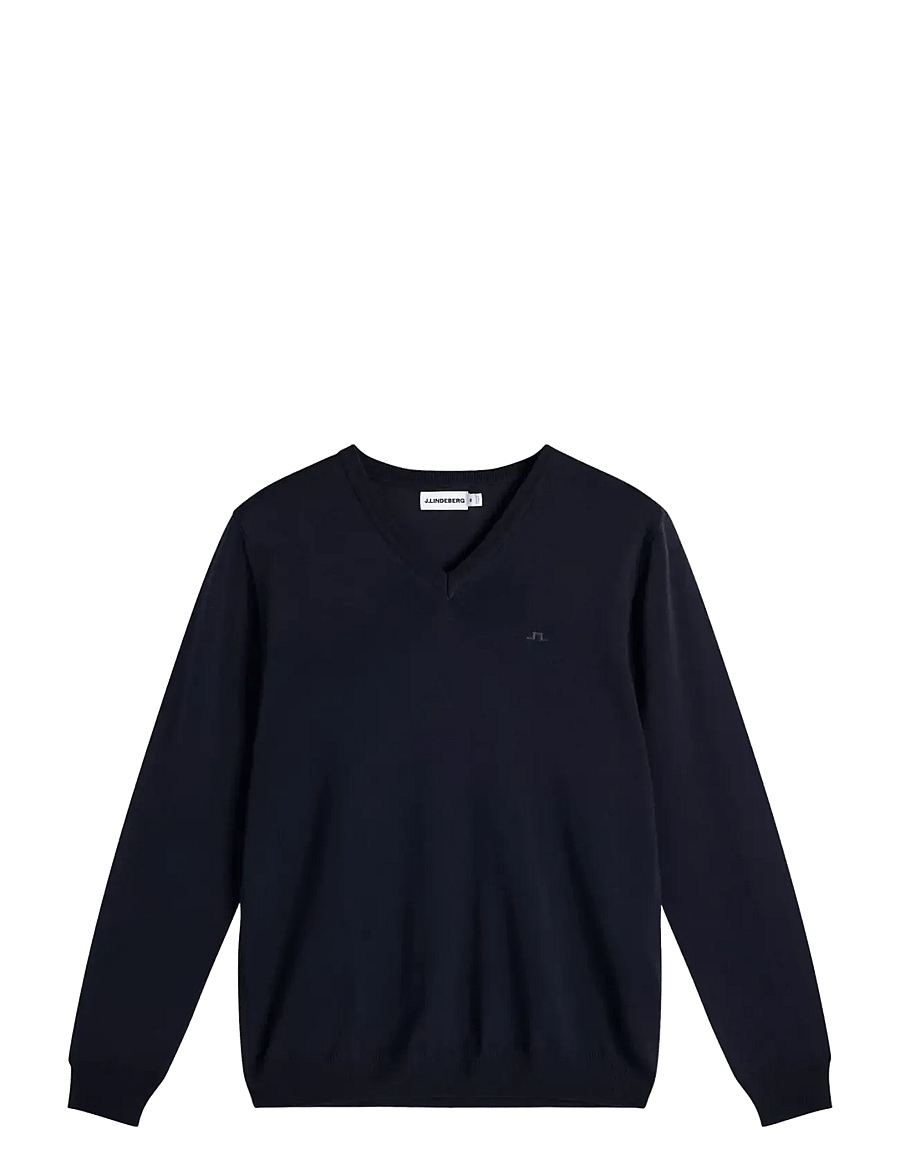J. Lindeberg - Lymann Knitted Sweater - v-ringat - jl navy - 1