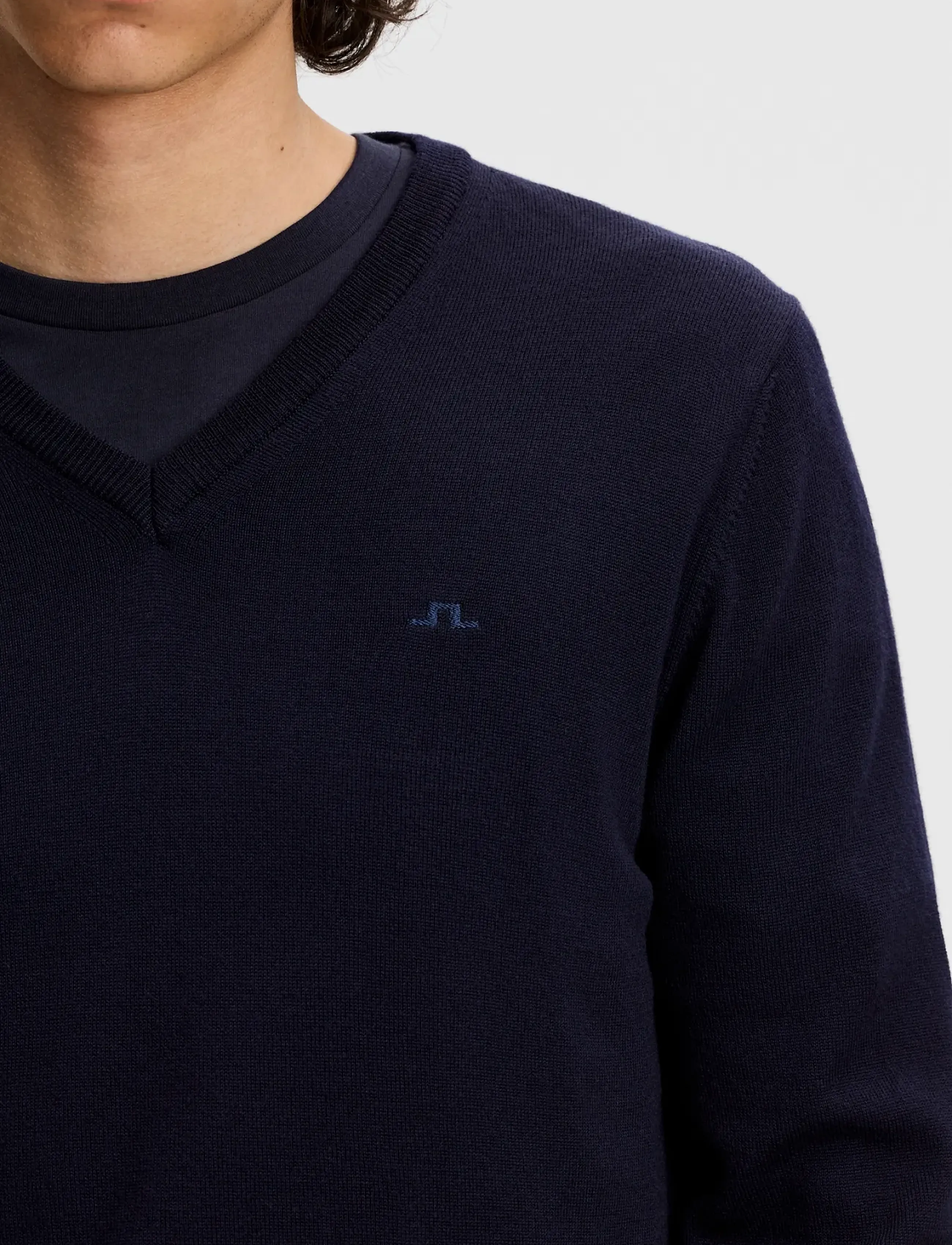 J. Lindeberg - Lymann Knitted Sweater - v-ringat - jl navy - 3