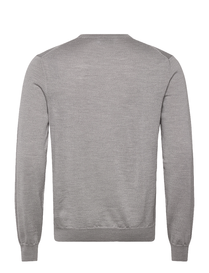 J. Lindeberg - Lymann Knitted Sweater - v-ringat - light grey melange - 2