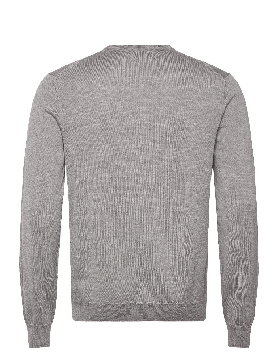 J. Lindeberg - Lymann Knitted Sweater - v-hals - light grey melange - 2