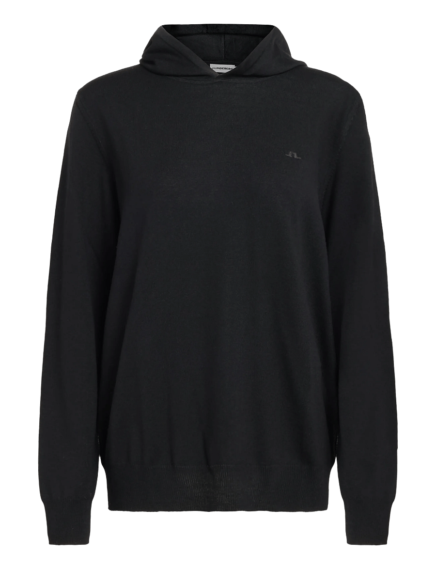 J. Lindeberg - Karl Merino Hoodie - hættetrøjer - black - 1