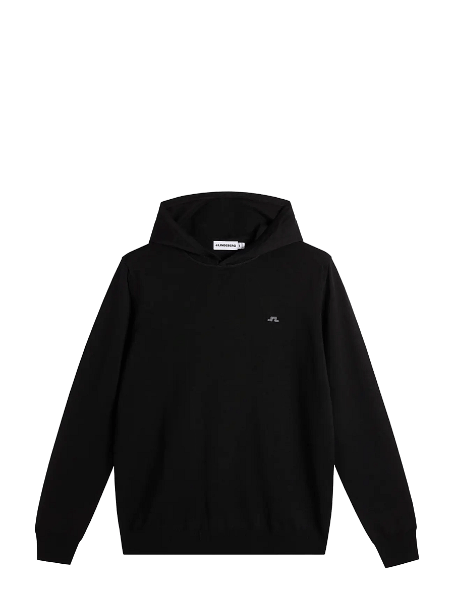 J. Lindeberg - Karl Merino Hoodie - hættetrøjer - black - 1