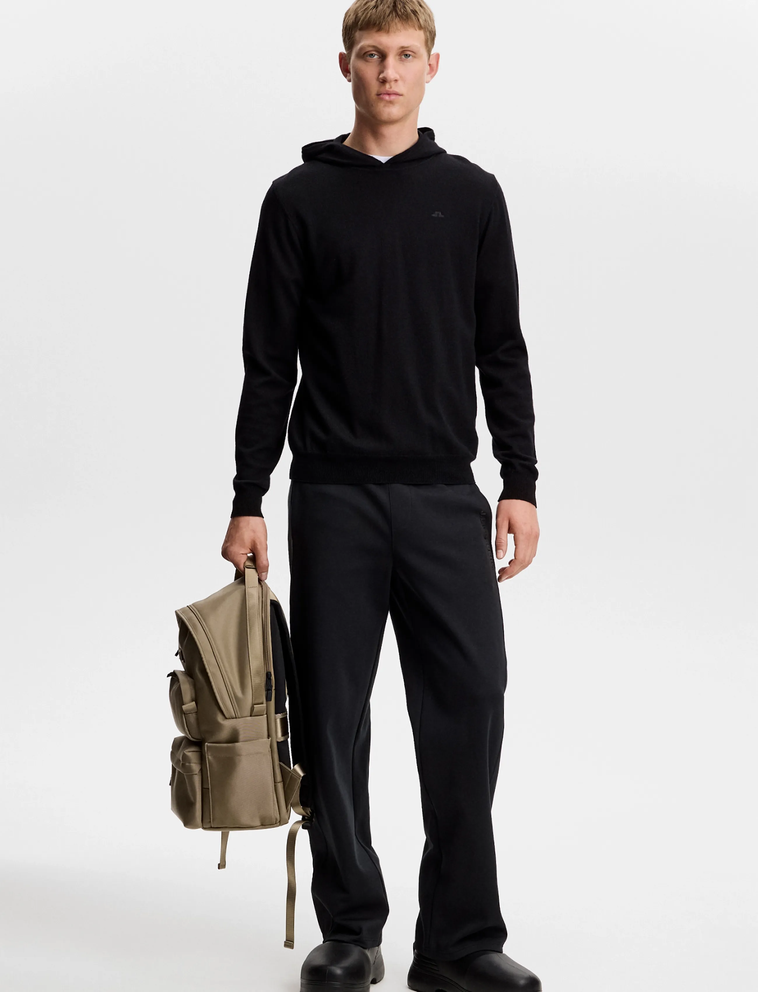 J. Lindeberg - Karl Merino Hoodie - hættetrøjer - black - 3