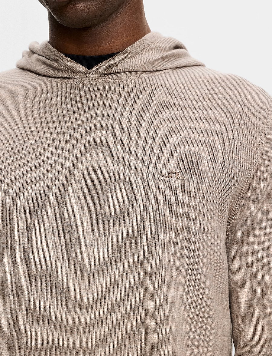 J. Lindeberg - Karl Merino Hoodie - hættetrøjer - brindle melange - 4