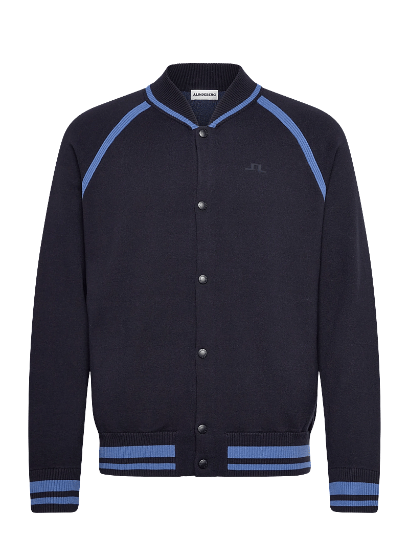 J. Lindeberg - Stanley Jacquard Knit Bomber - vårjackor - jl navy - 1