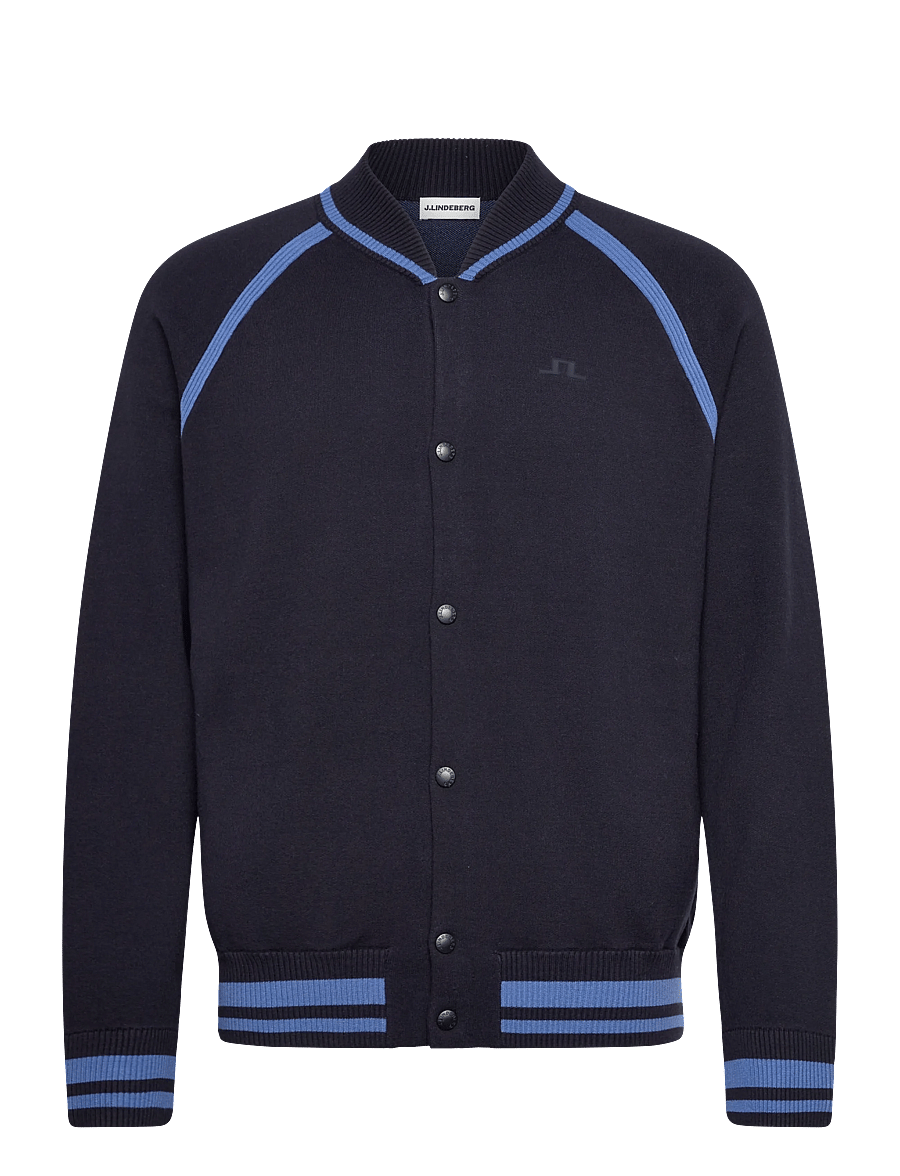 J. Lindeberg - Stanley Jacquard Knit Bomber - bomber jakke - jl navy - 1