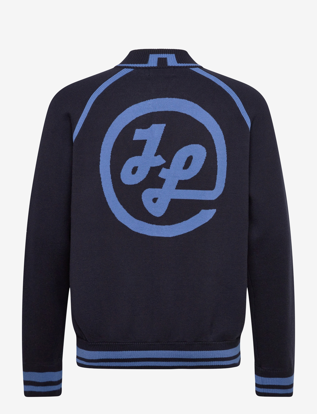 J. Lindeberg - Stanley Jacquard Knit Bomber - vårjackor - jl navy - 2