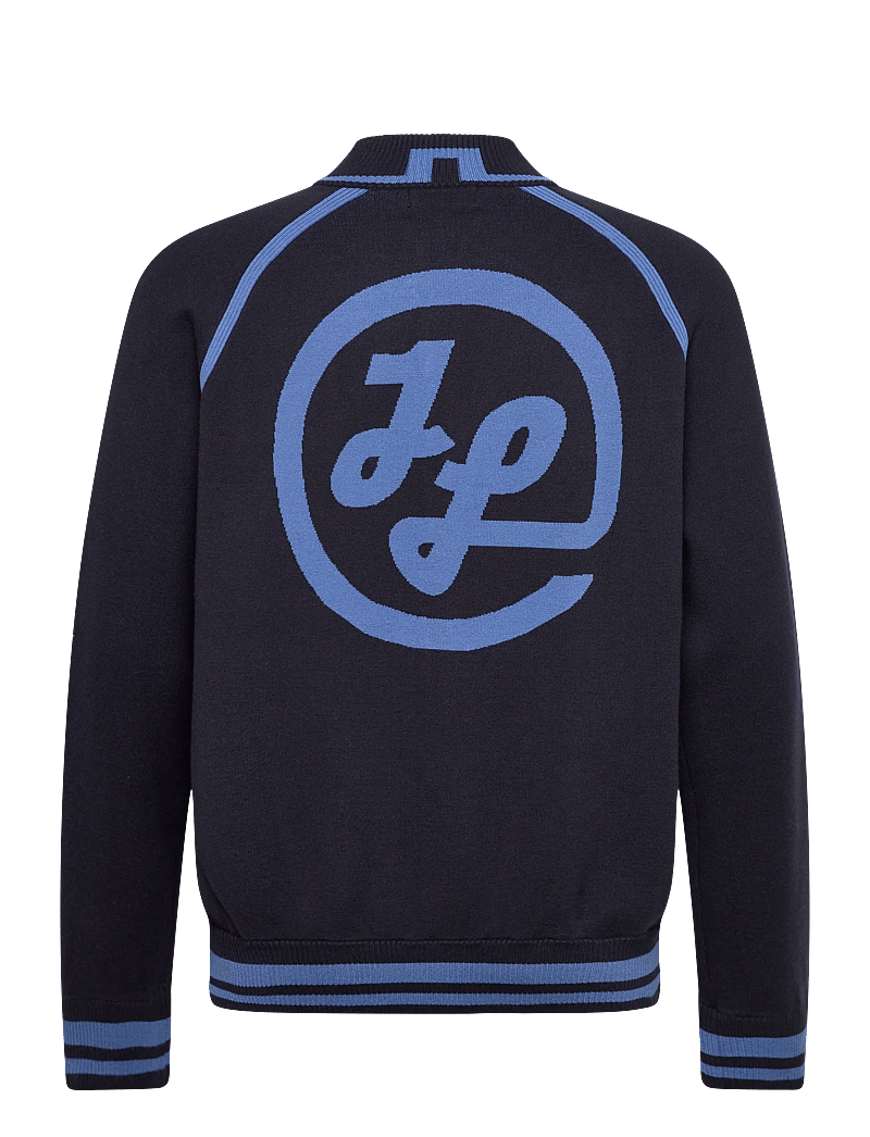 J. Lindeberg - Stanley Jacquard Knit Bomber - vårjackor - jl navy - 2