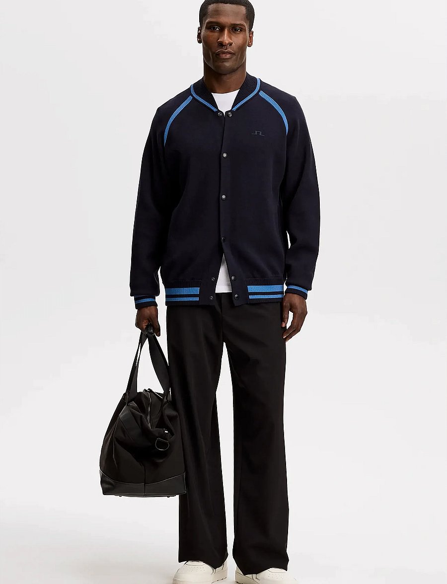 J. Lindeberg - Stanley Jacquard Knit Bomber - bomber jakke - jl navy - 4
