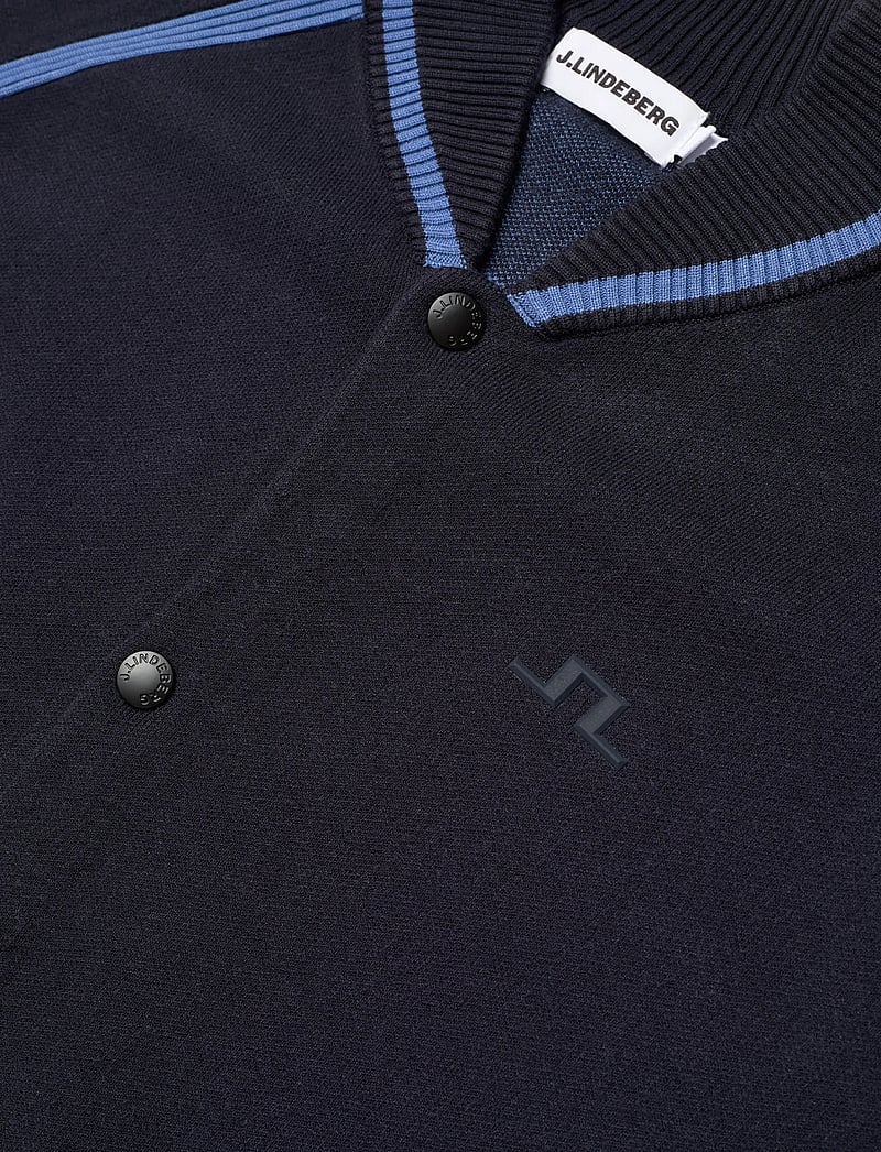 J. Lindeberg - Stanley Jacquard Knit Bomber - vårjackor - jl navy - 5