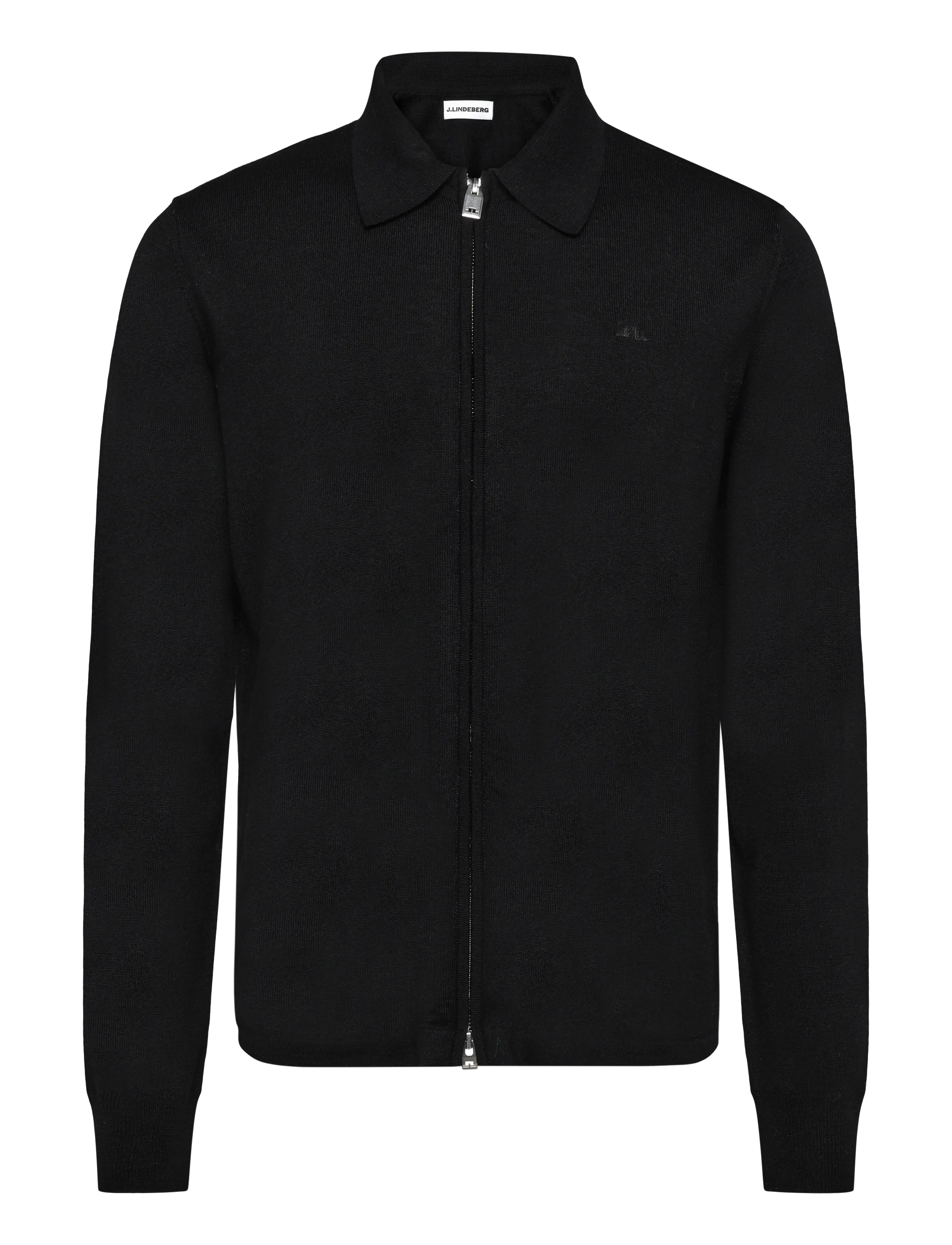 J. Lindeberg Kaleb Merino Cardigan - Knitwear - BLACK / black