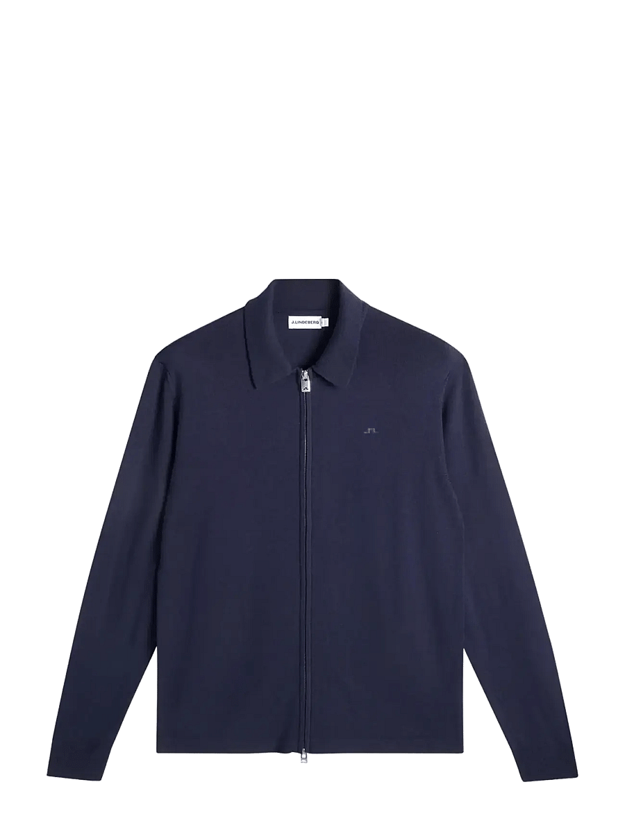 J. Lindeberg - Kaleb Merino Cardigan - koftor - jl navy - 1
