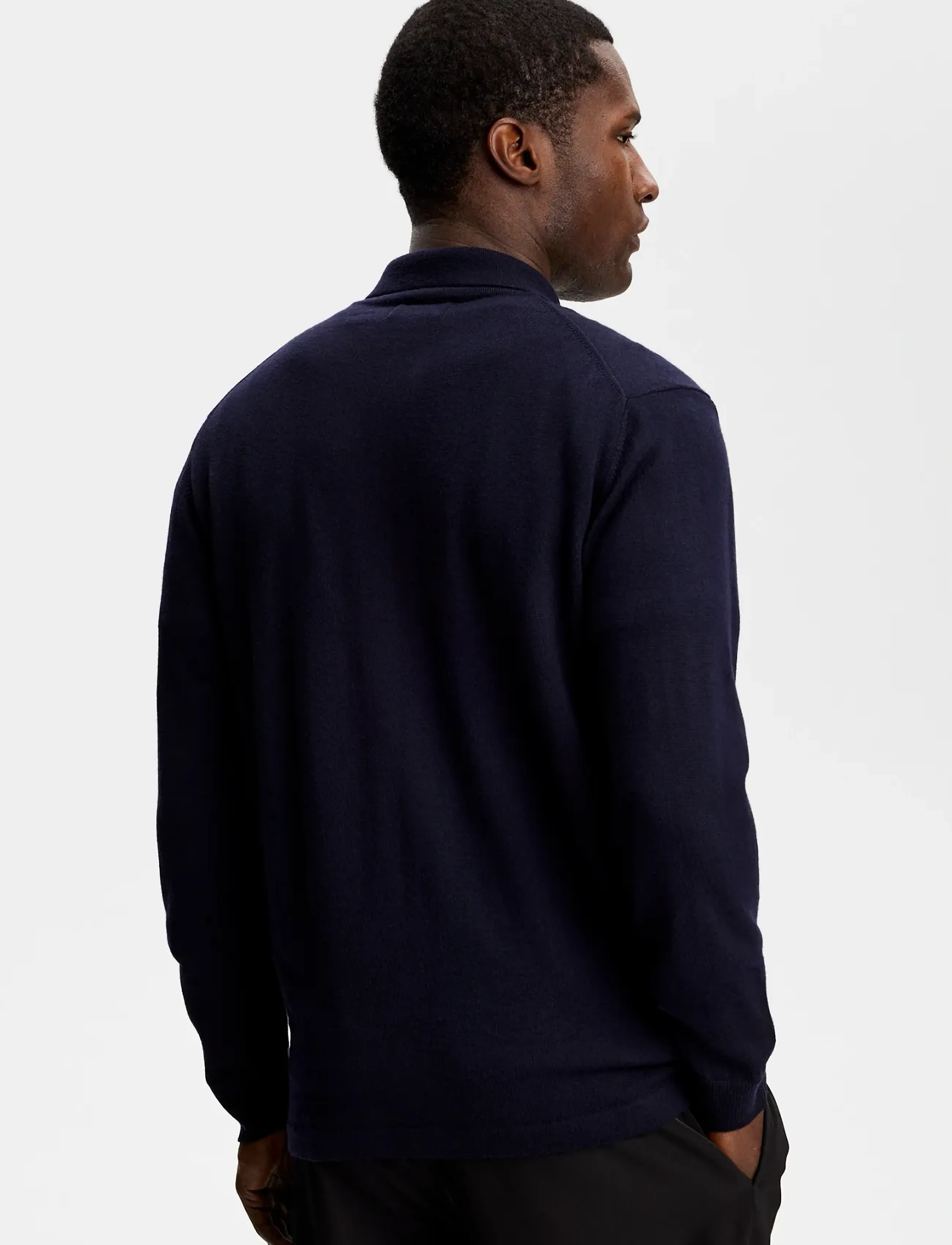 J. Lindeberg - Kaleb Merino Cardigan - koftor - jl navy - 2