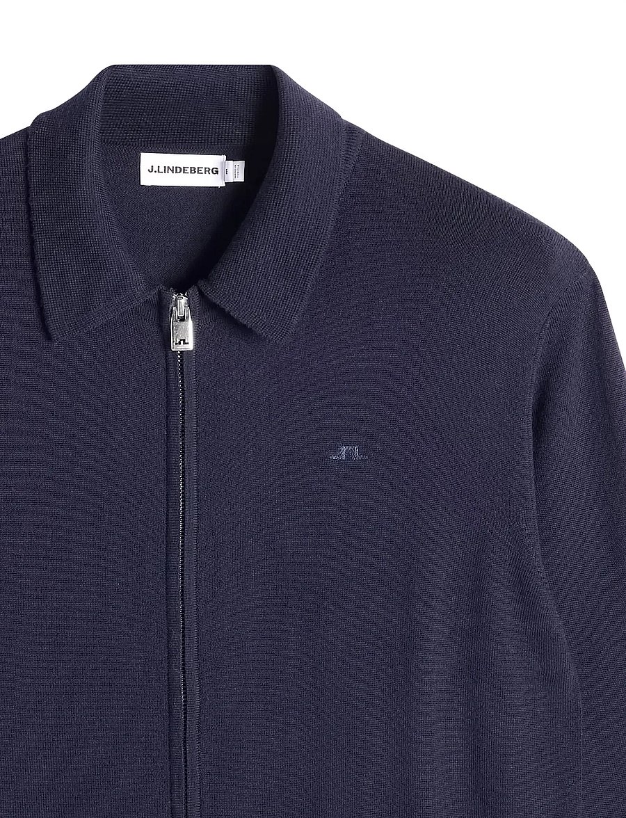 J. Lindeberg - Kaleb Merino Cardigan - koftor - jl navy - 4