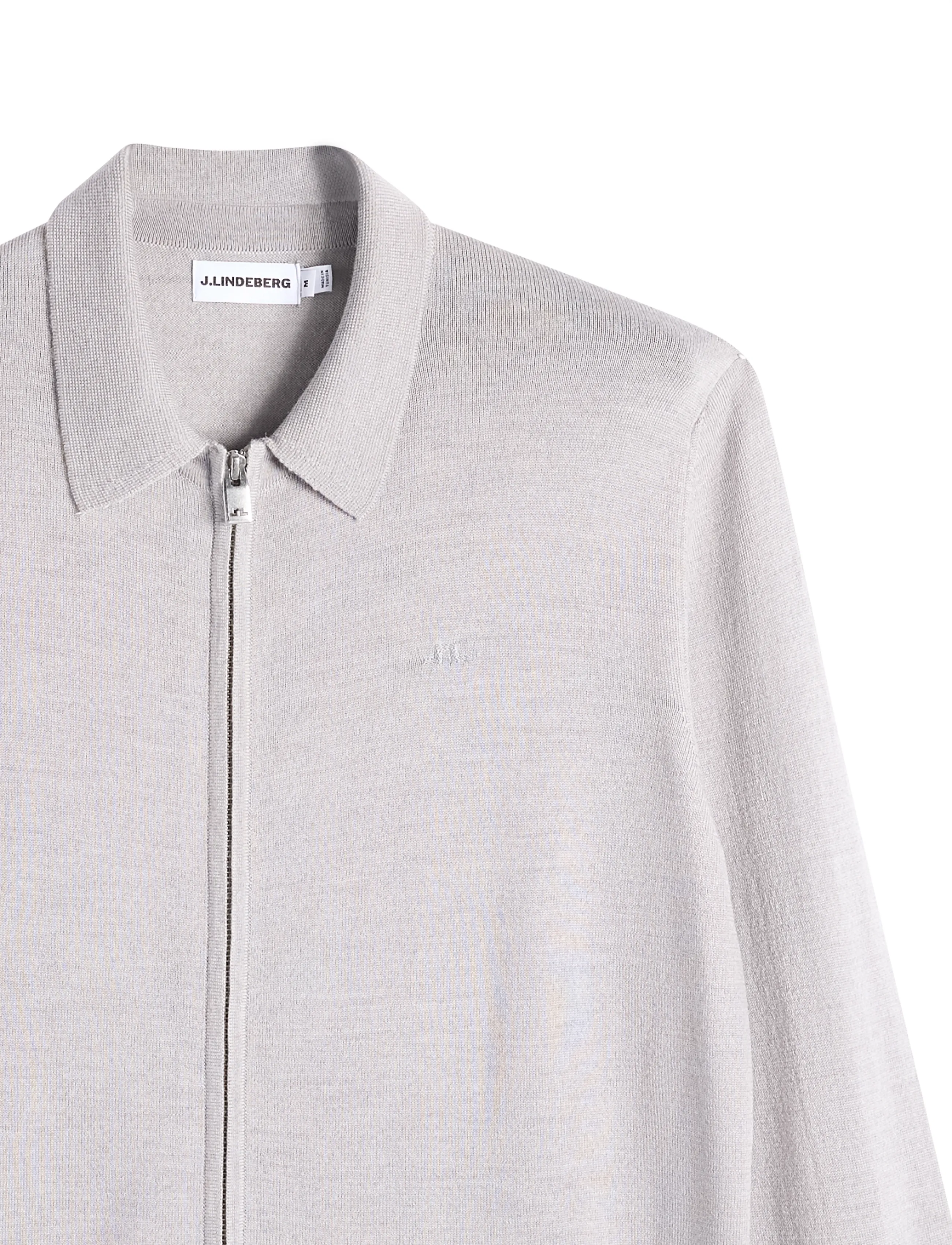 J. Lindeberg - Kaleb Merino Cardigan - cardigans - light grey melange - 5