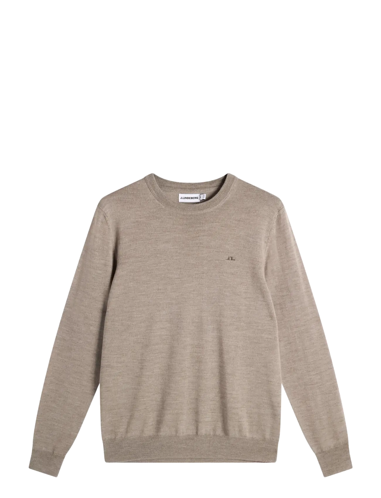 J. Lindeberg Keane Merino Crew Neck - Stickat - BRINDLE MELANGE / beige