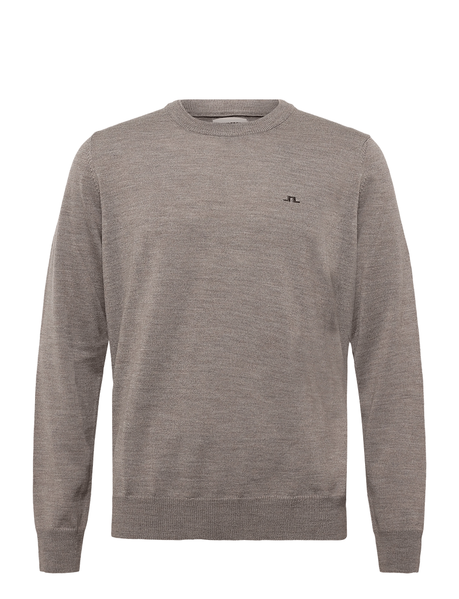 J. Lindeberg - Keane Merino Crew Neck - megztiniai su apvalia apykakle - brindle melange - 1