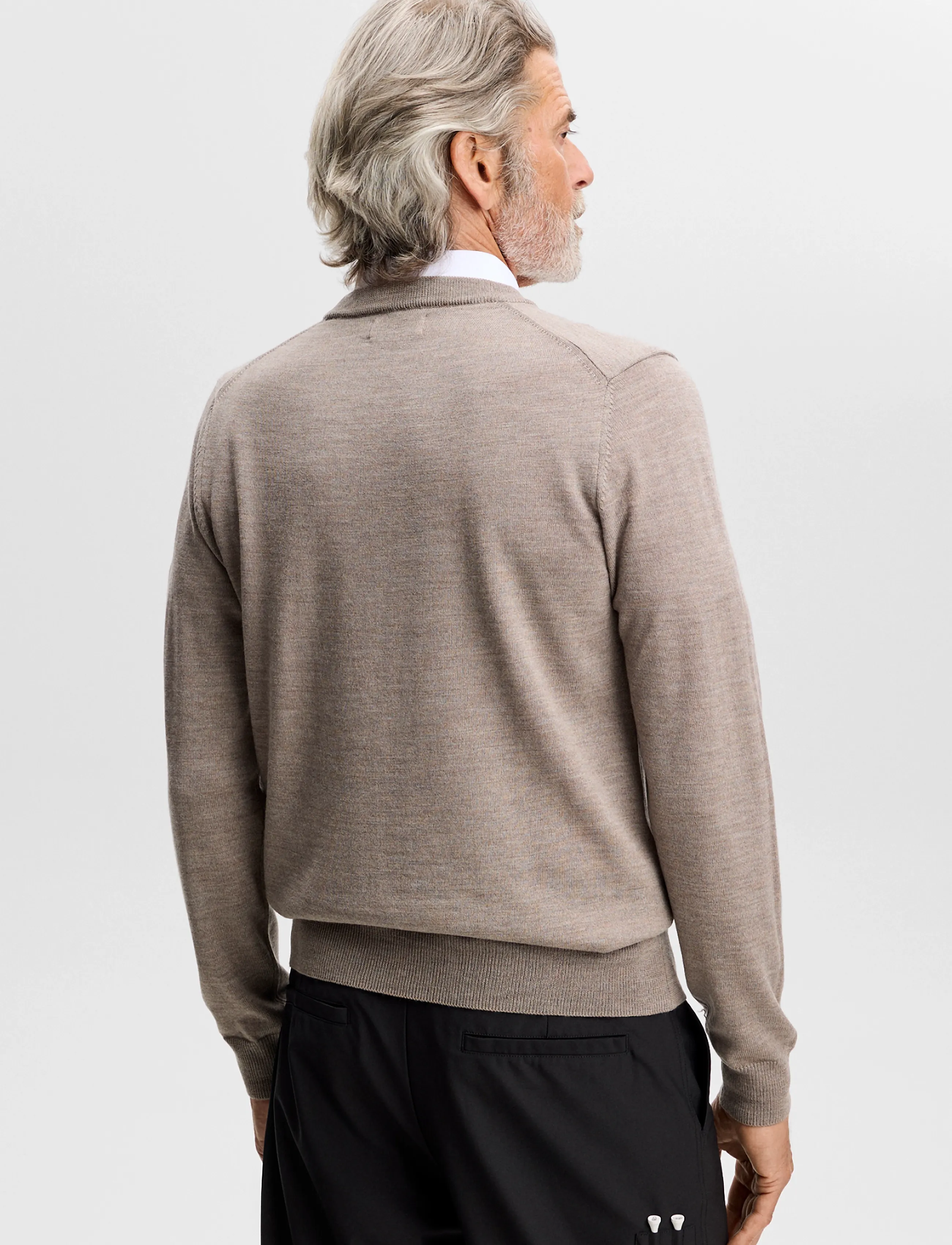 J. Lindeberg - Keane Merino Crew Neck - rundhalsad - brindle melange - 2