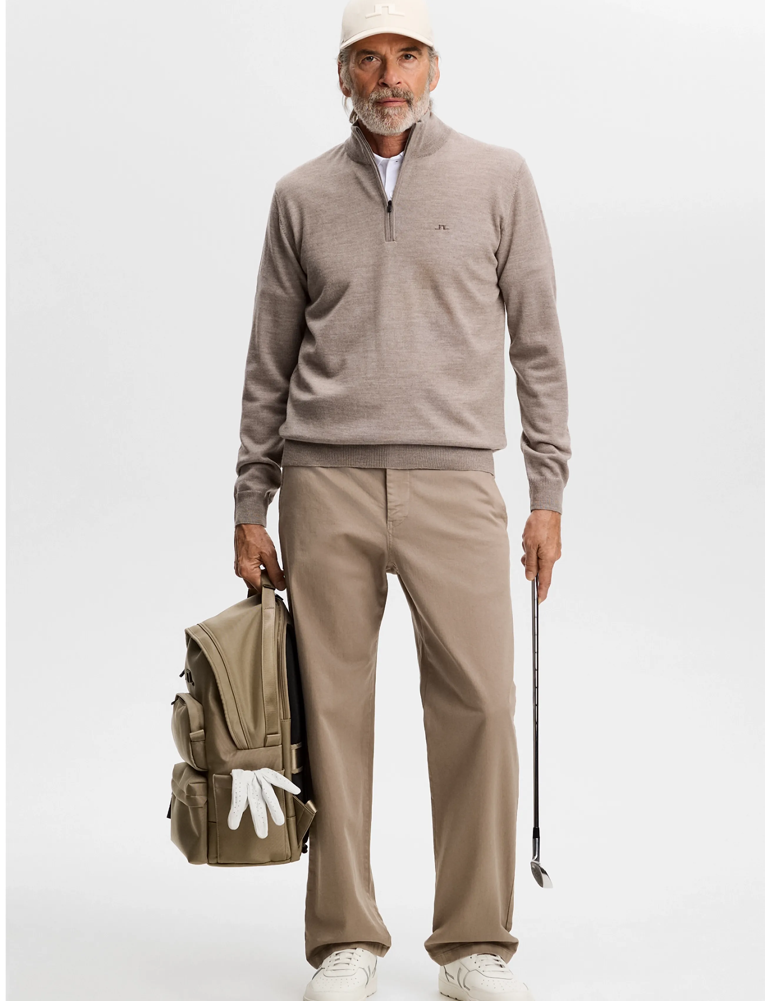 J. Lindeberg - Kiyan Quarter Zip Sweater - half zip-tröjor - brindle melange - 3