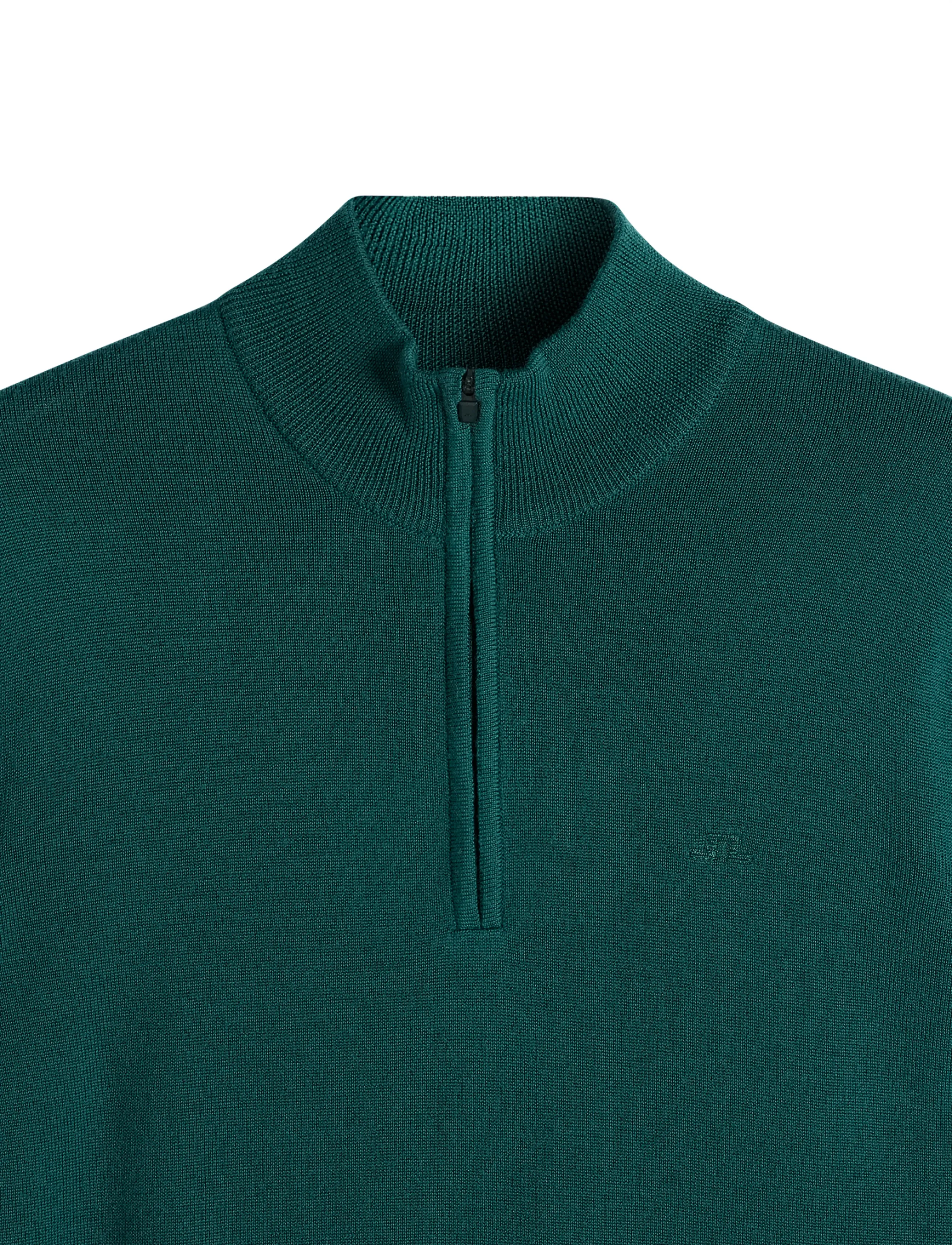 J. Lindeberg - Kiyan Quarter Zip Sweater - halfzip strik - forest biome - 5