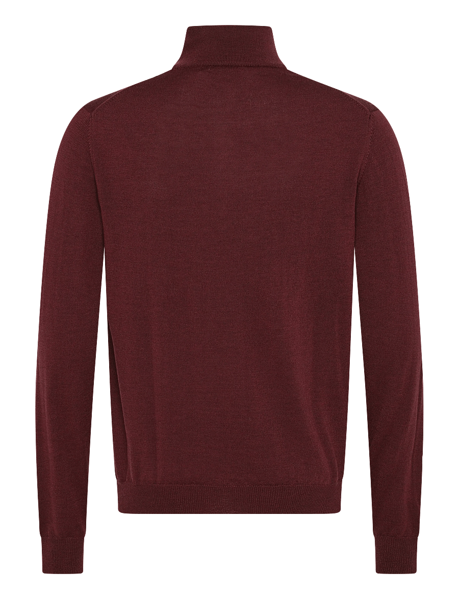 J. Lindeberg - Kiyan Quarter Zip Sweater - pullover mit halbem reißverschluss - winetasting - 2