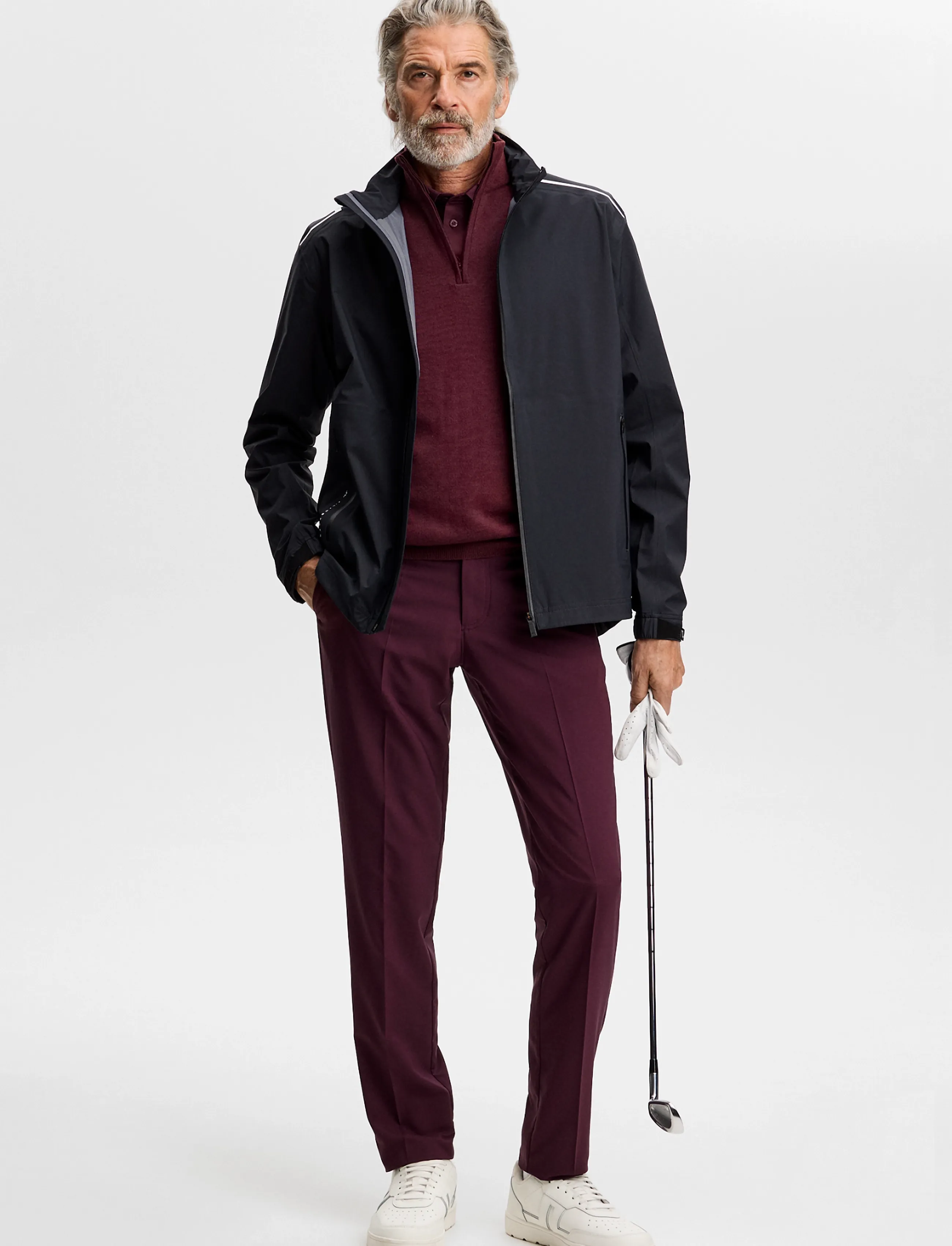 J. Lindeberg - Kiyan Quarter Zip Sweater - poolpika lukuga džemprid - winetasting - 3