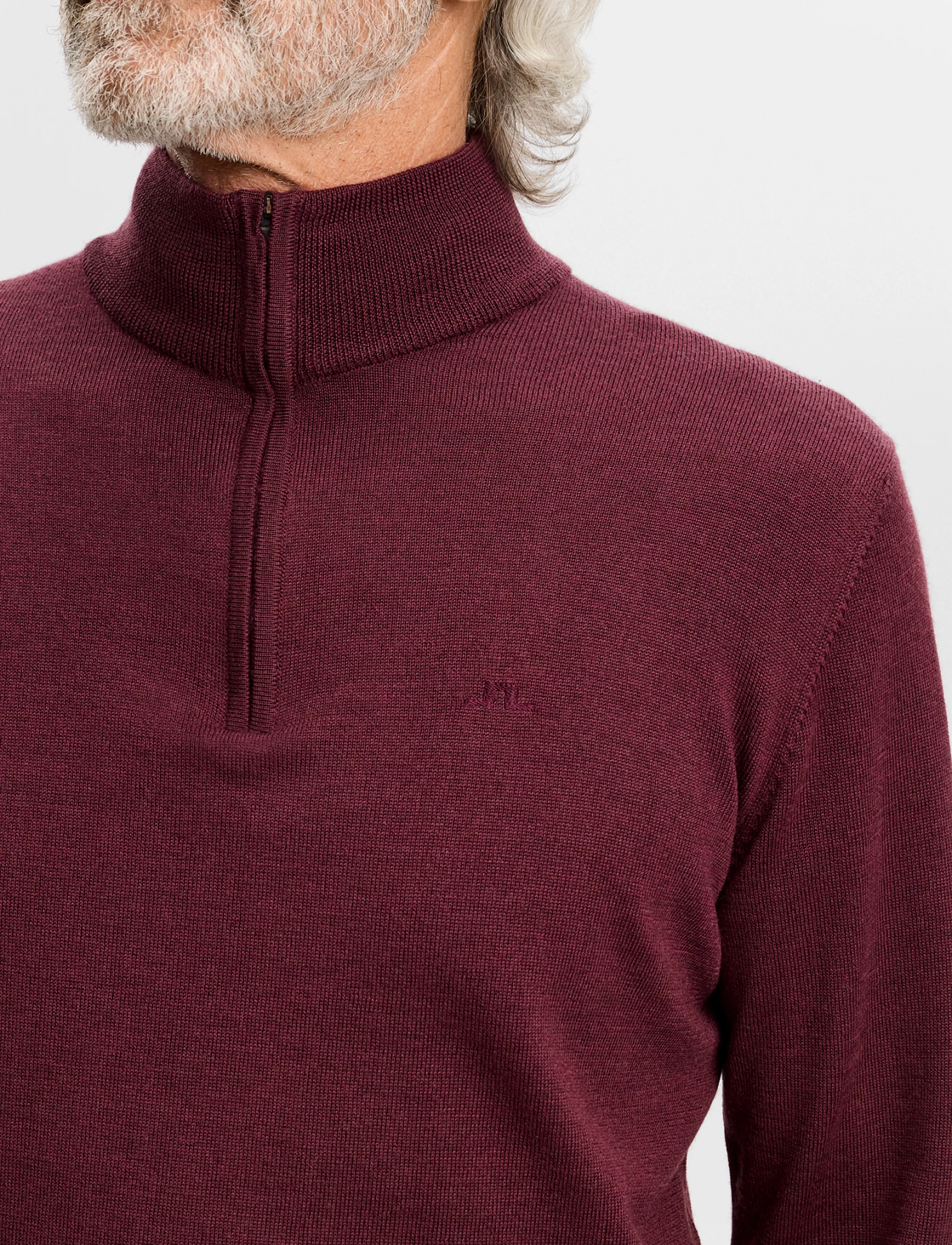 J. Lindeberg - Kiyan Quarter Zip Sweater - poolpika lukuga džemprid - winetasting - 4