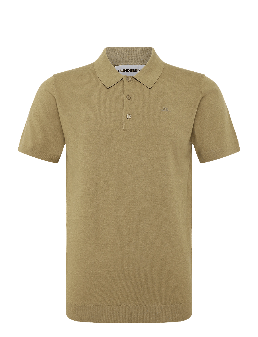 J. Lindeberg - Ridge Knitted Polo - langärmlige strick-polohemden - kelp - 1