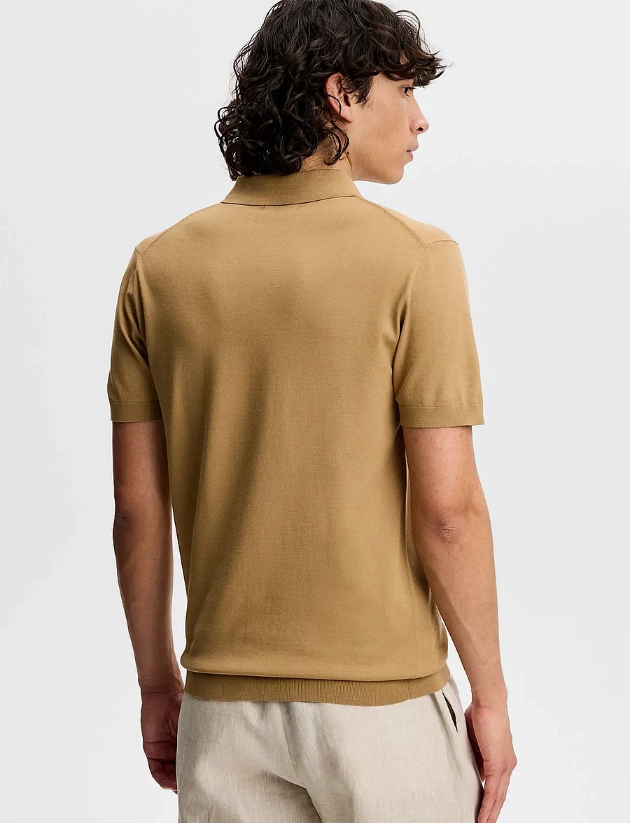 J. Lindeberg - Ridge Knitted Polo - prjónaðir pólóbolir - kelp - 2