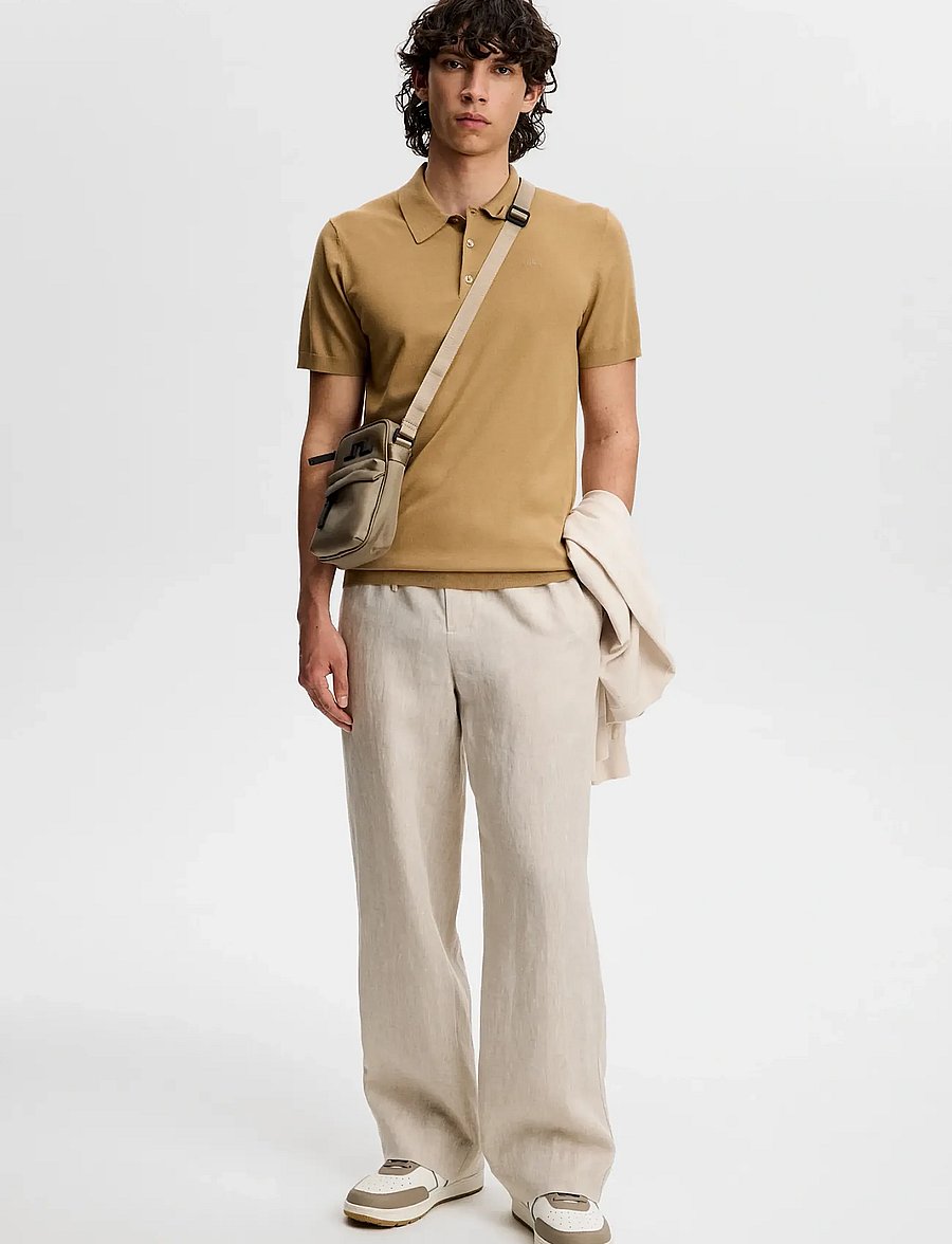 J. Lindeberg - Ridge Knitted Polo - prjónaðir pólóbolir - kelp - 3