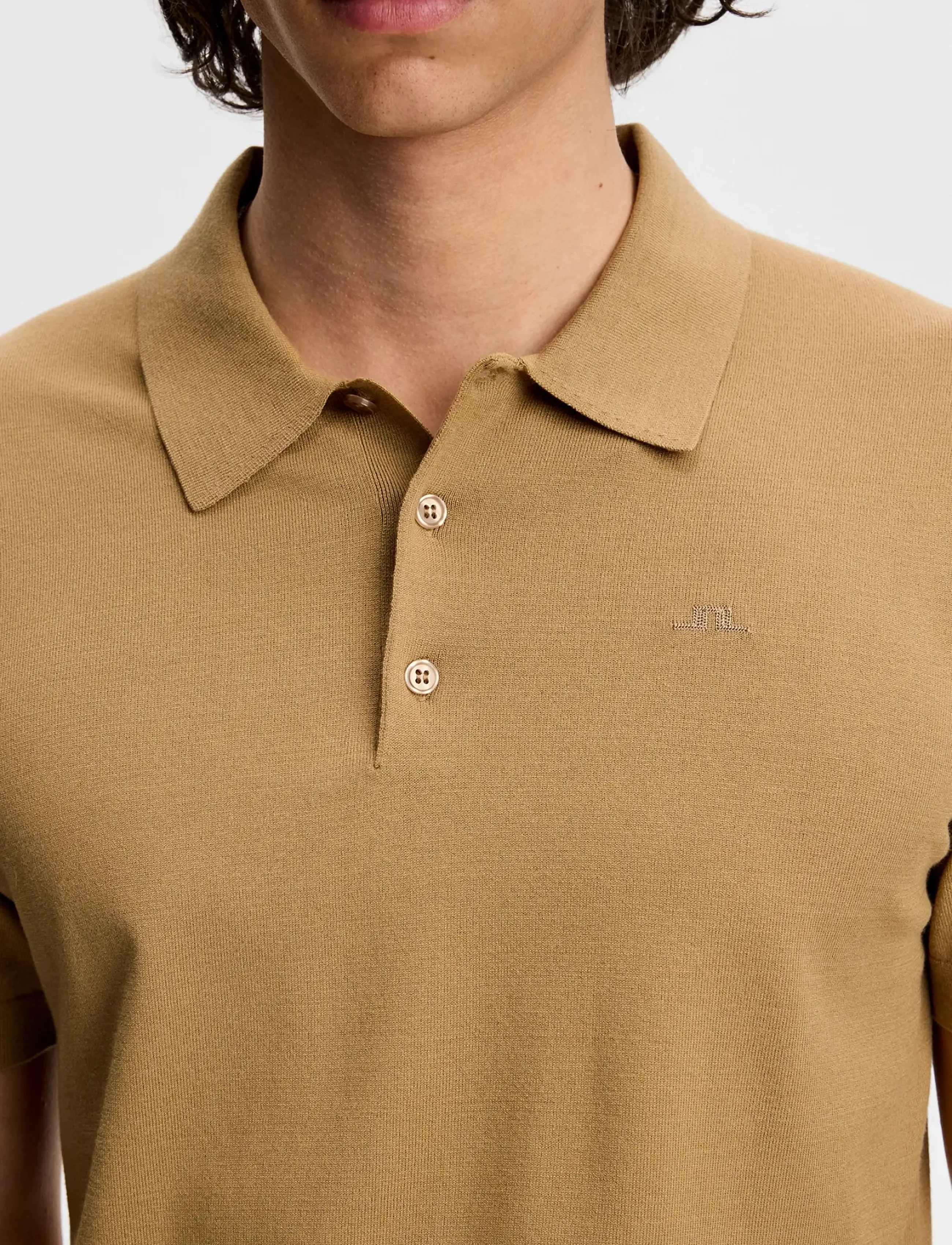 J. Lindeberg - Ridge Knitted Polo - prjónaðir pólóbolir - kelp - 4