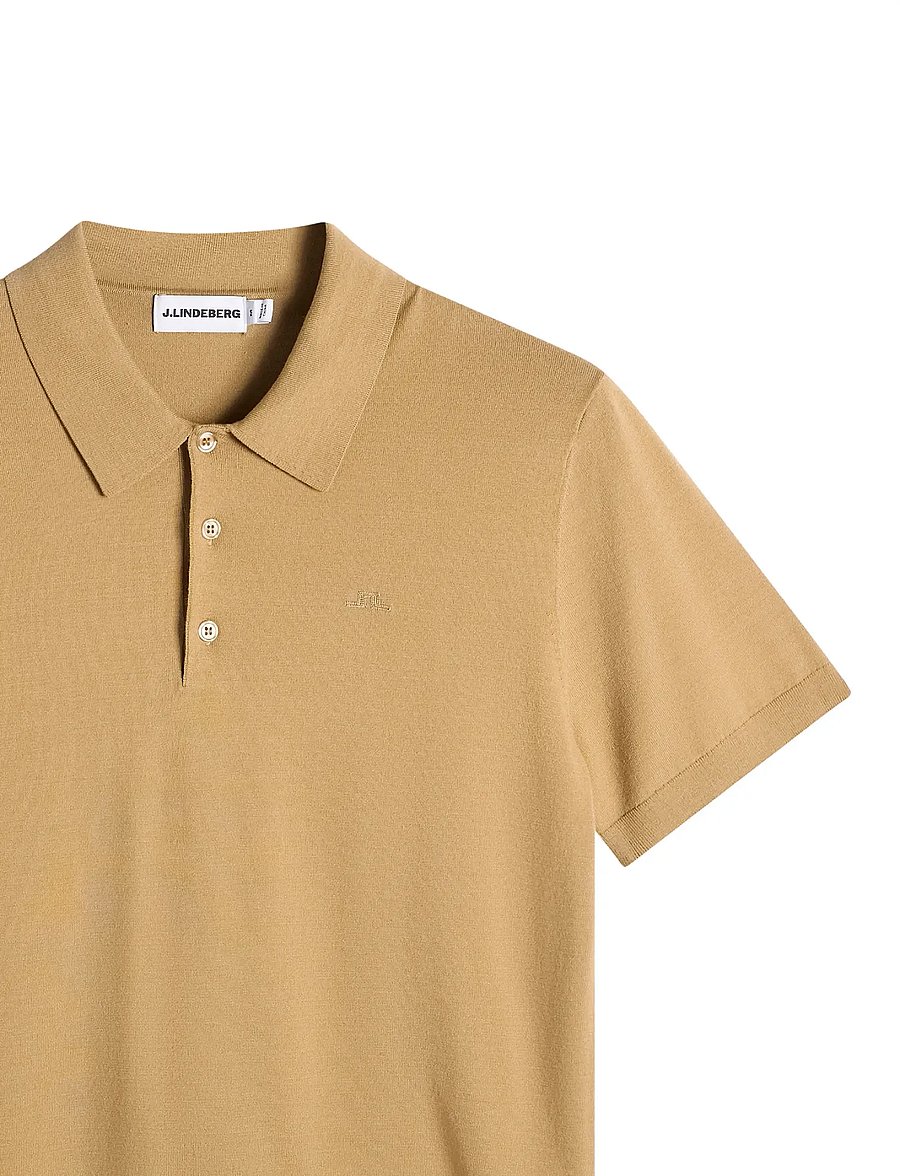 J. Lindeberg - Ridge Knitted Polo - prjónaðir pólóbolir - kelp - 5