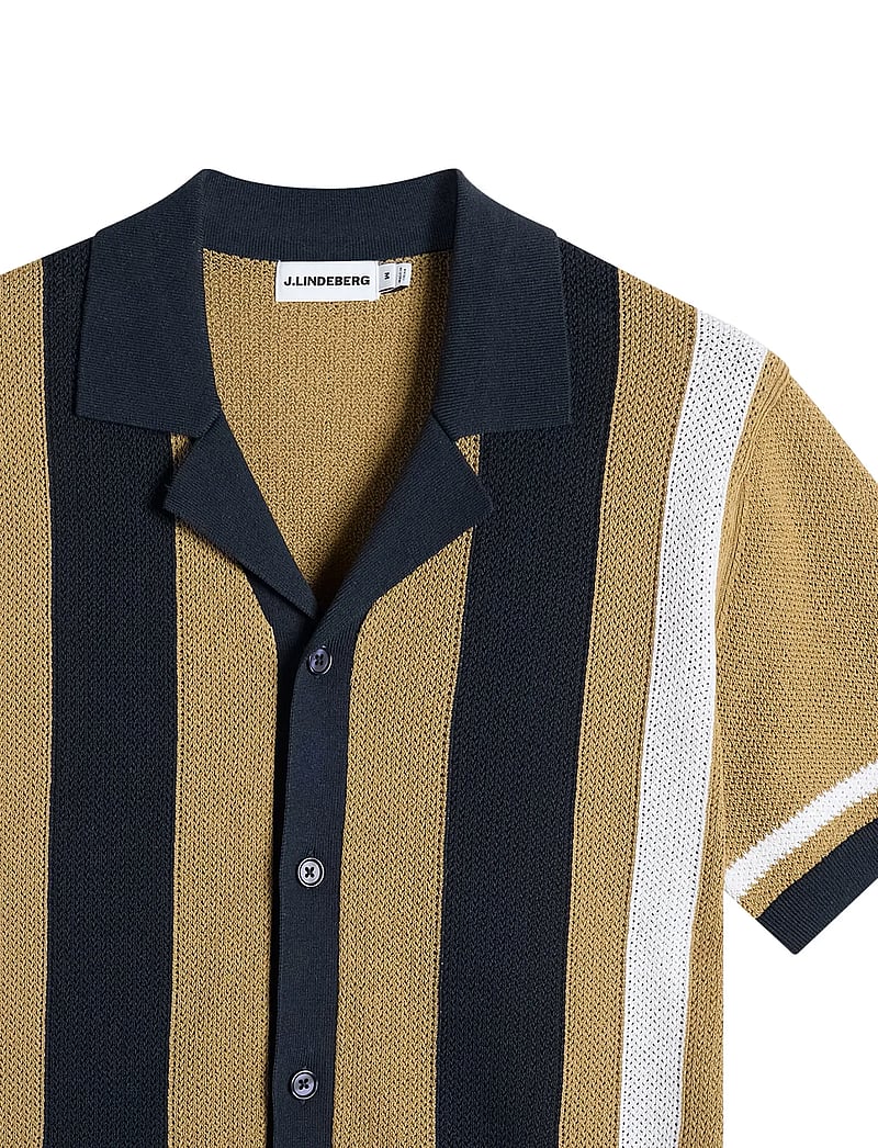 J. Lindeberg - Remus Resort Collar Knit Polo - polostrik - kelp - 5