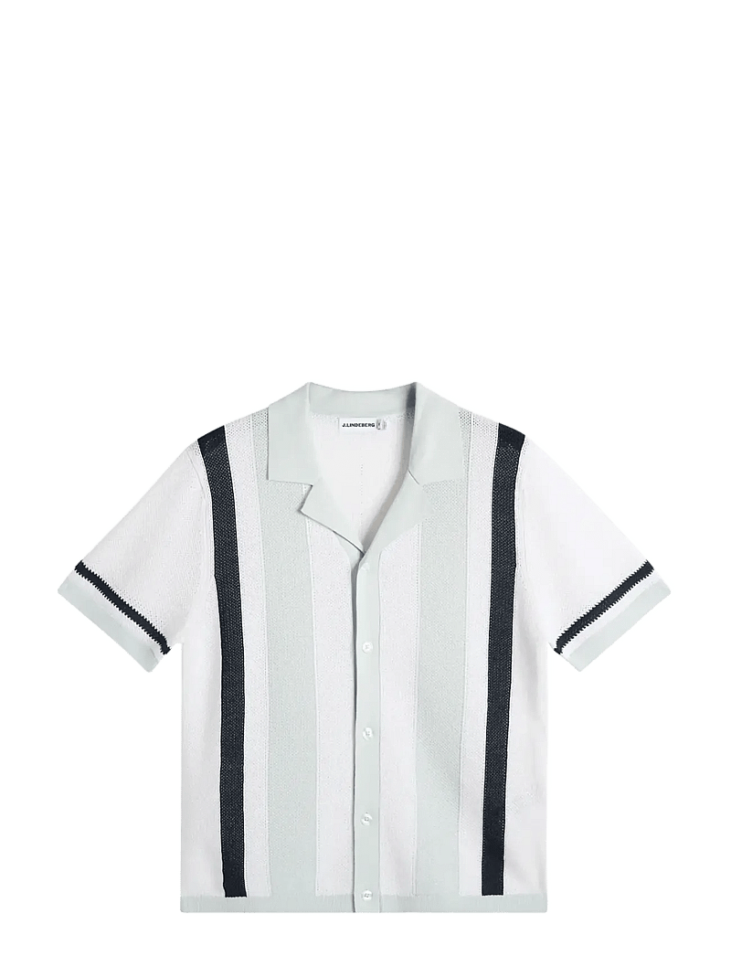 J. Lindeberg - Remus Resort Collar Knit Polo - polostrik - skywriting - 1