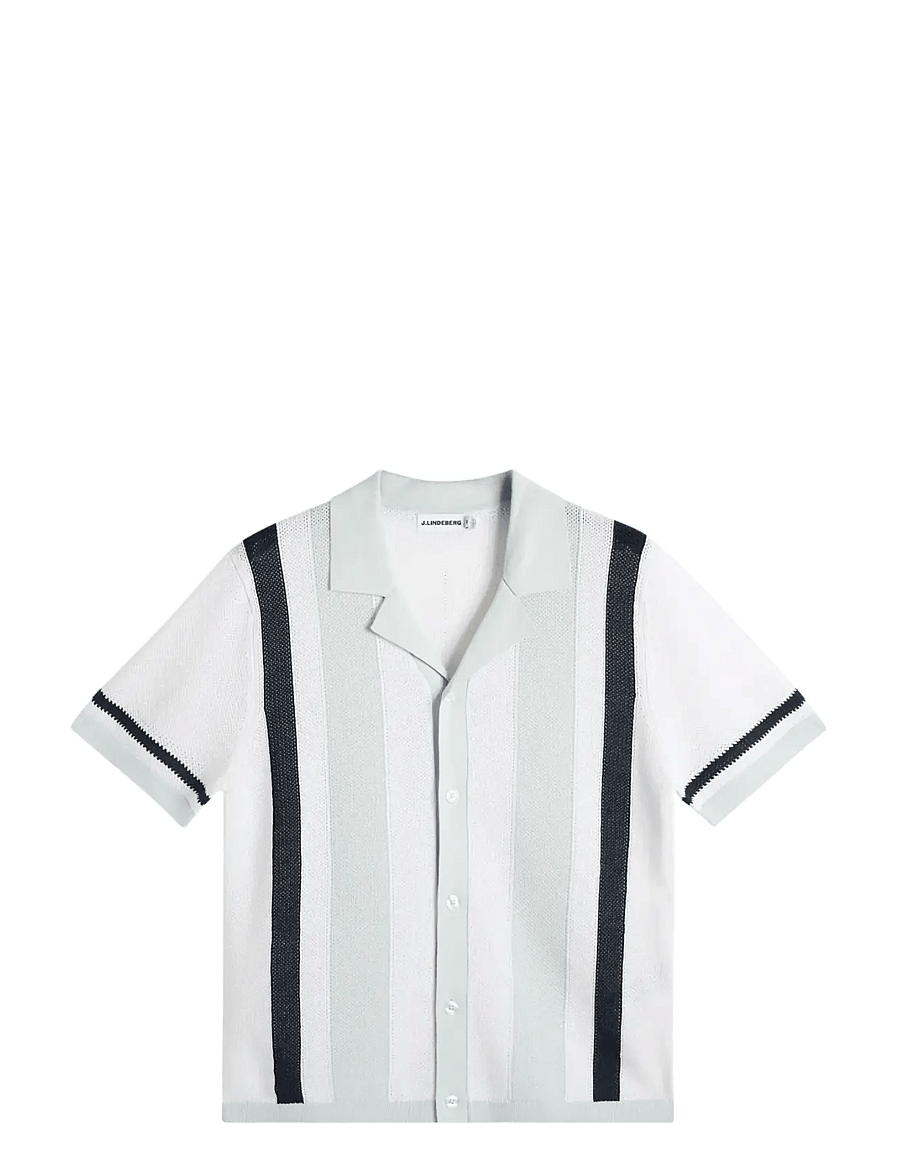 J. Lindeberg - Remus Resort Collar Knit Polo - gestrickte polohemden - skywriting - 1