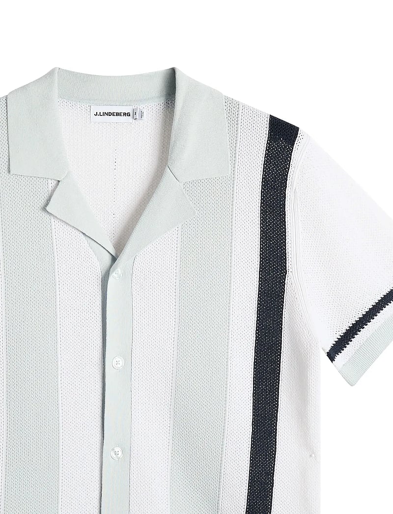 J. Lindeberg - Remus Resort Collar Knit Polo - polostrik - skywriting - 5