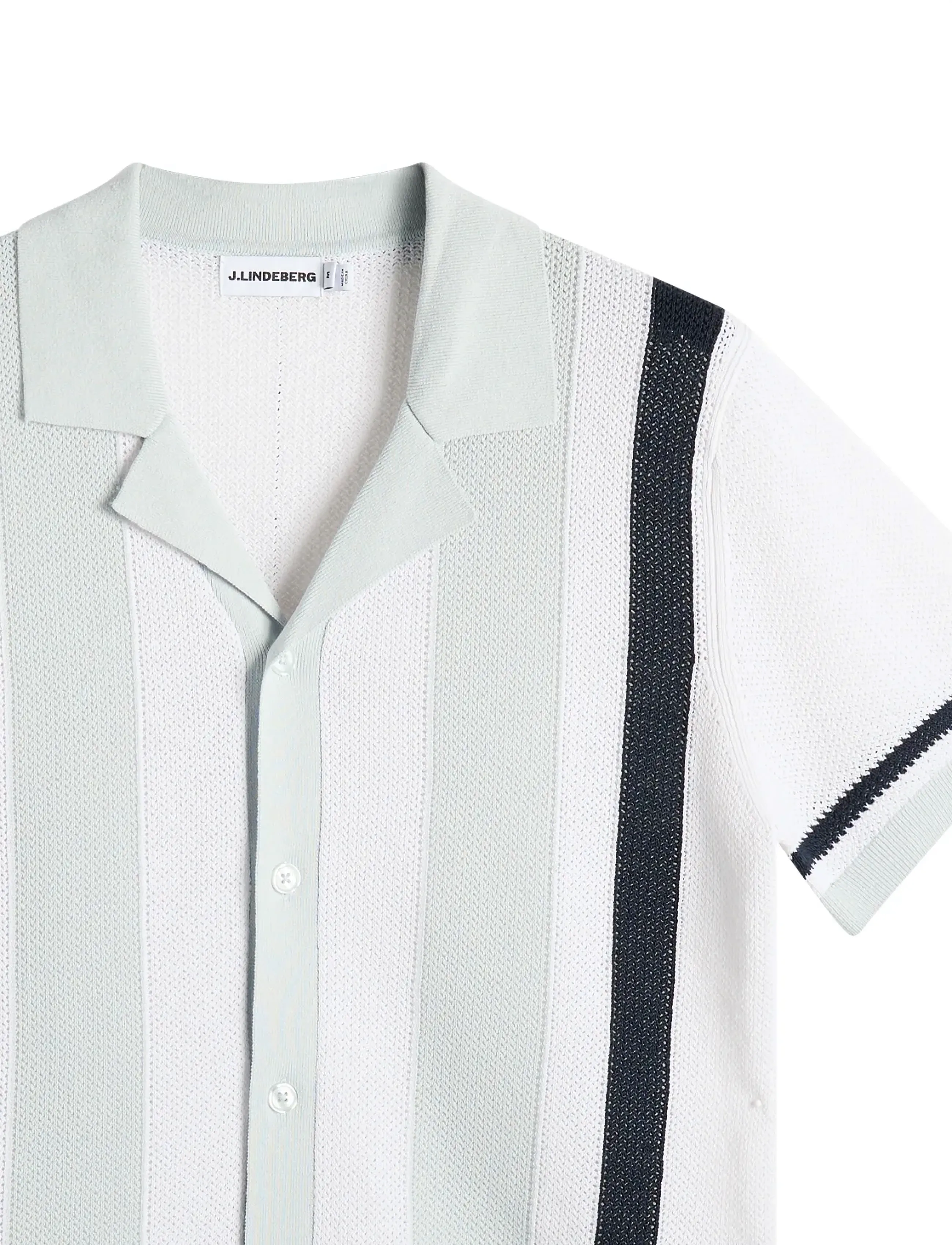J. Lindeberg - Remus Resort Collar Knit Polo - gestrickte polohemden - skywriting - 5